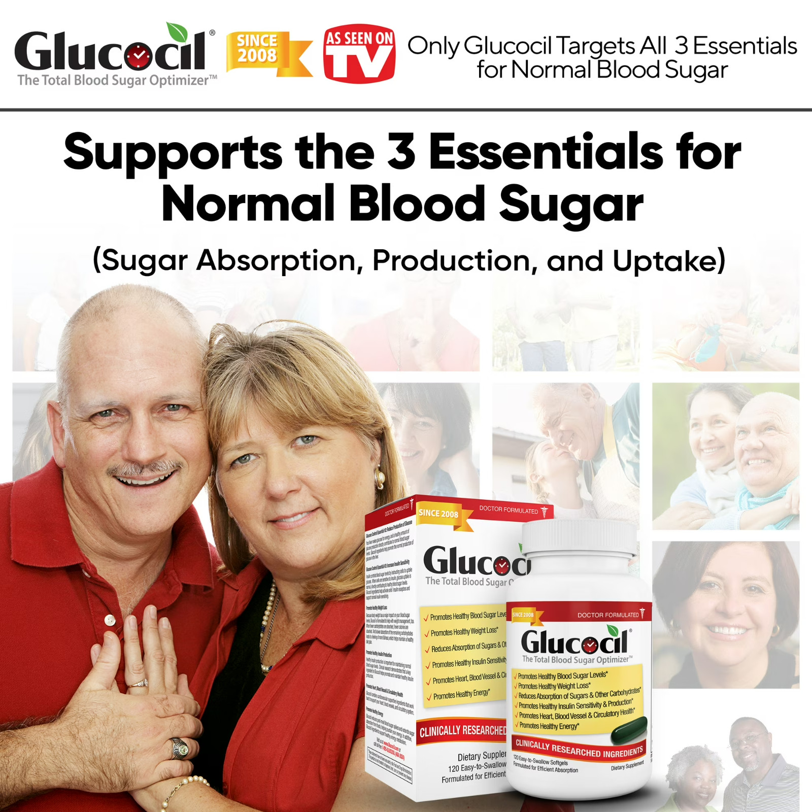 SALE! Glucocil 30-Day Supply 120CT –Premium Blood Sugar Support –2+ Million Sold
