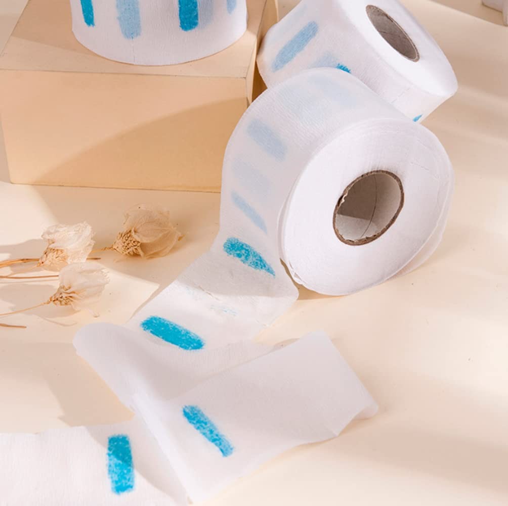 2 Rolls White Disposable Barber Paper Neck Strips Stretchy Paper Neck Band Barbe