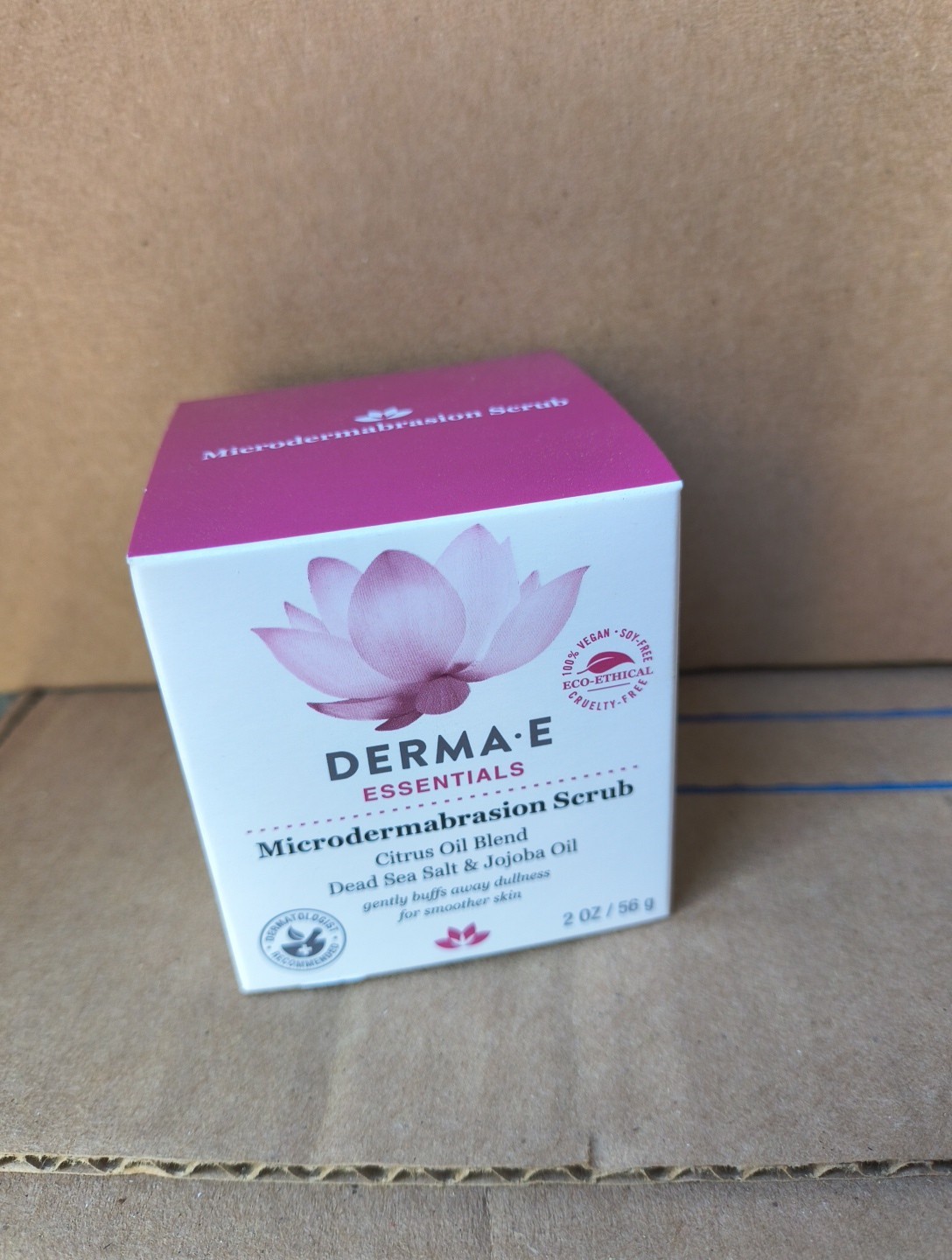 DERMA E Microdermabrasion Scrub Citrus Oil Blend Dead Sea Salt, Jojoba Oil (2oz)