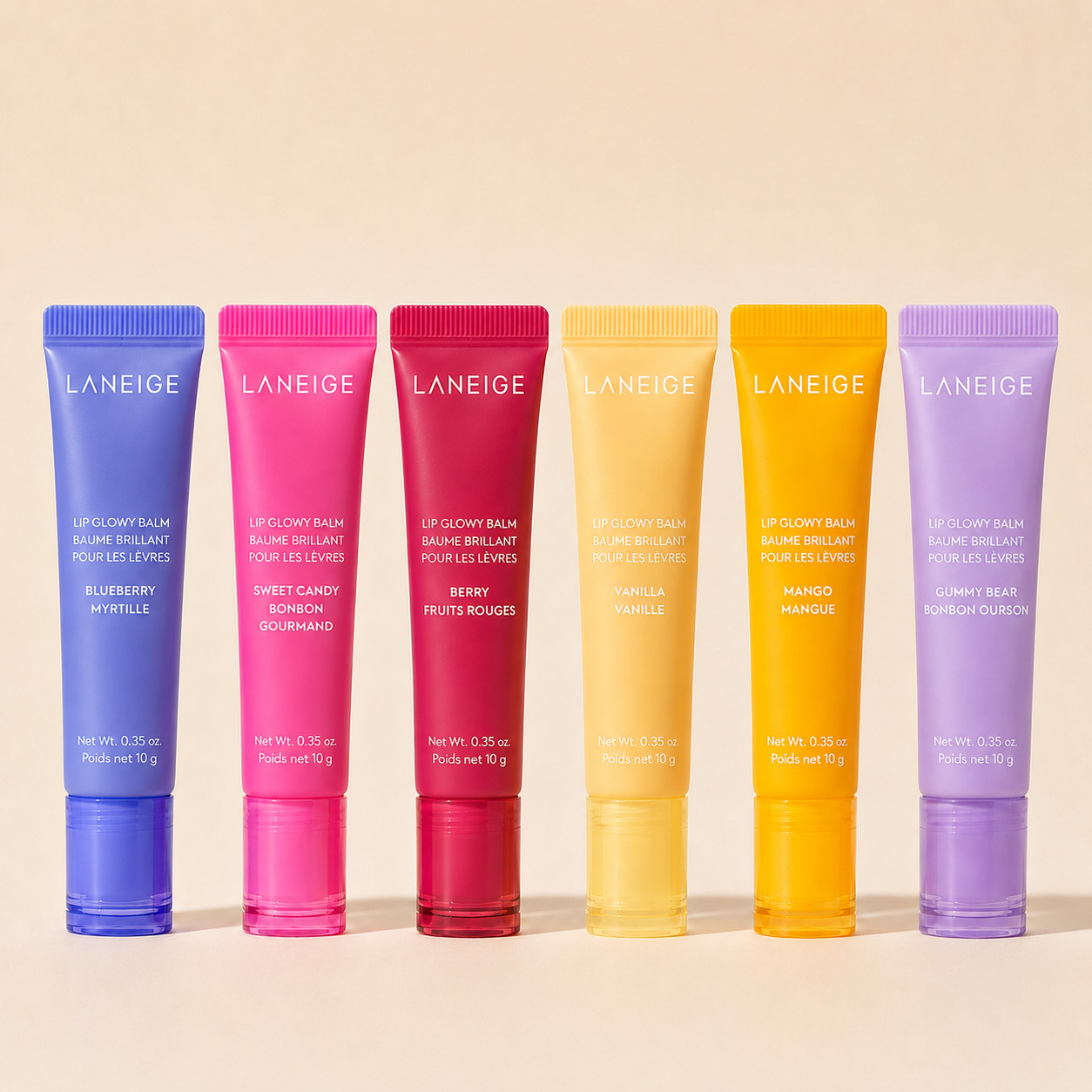 2Packs/ LANEIGE LIP GLOWY BALM 10g (0.35 oz.) Choose Flavor