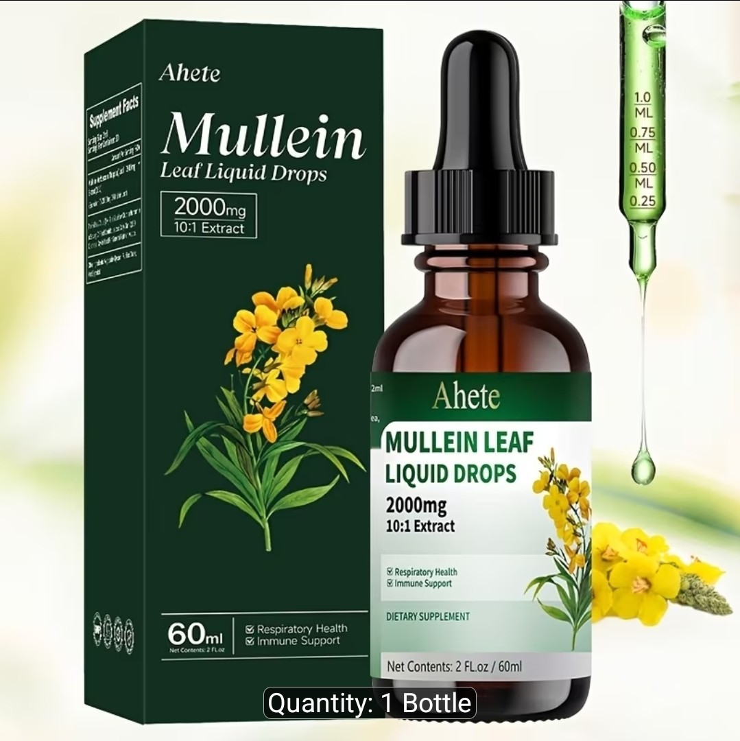 Mullein Drops for Lungs – Lung Health Supplement – Mullein Leaf Extract…