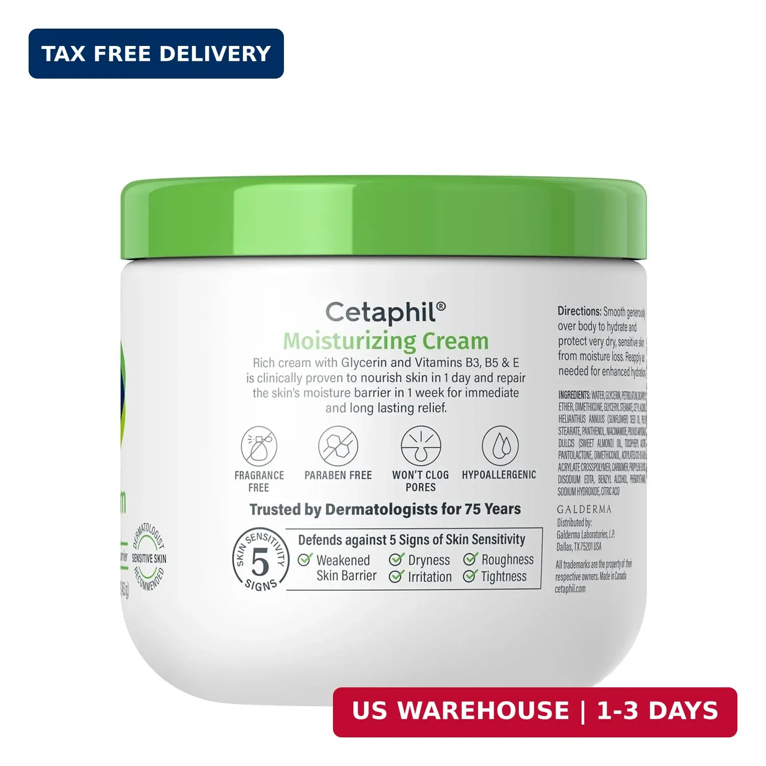 Cetaphil Face & Body Moisturizer, Hydrating Moisturizing Cream for Dry to Very D