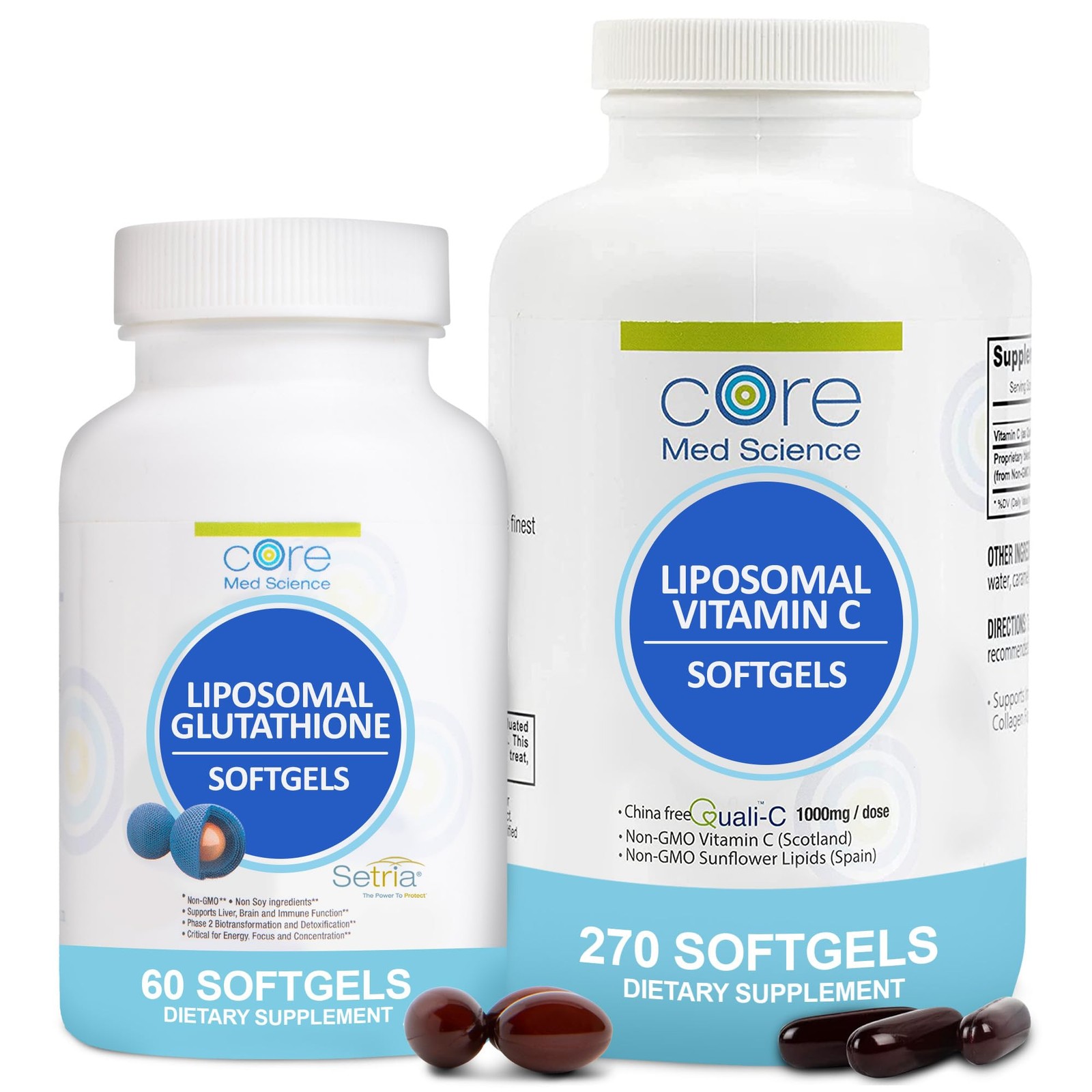 Core Med Science Supplement Bundle – Liposomal Glutathione & Vitamin C 1000mg