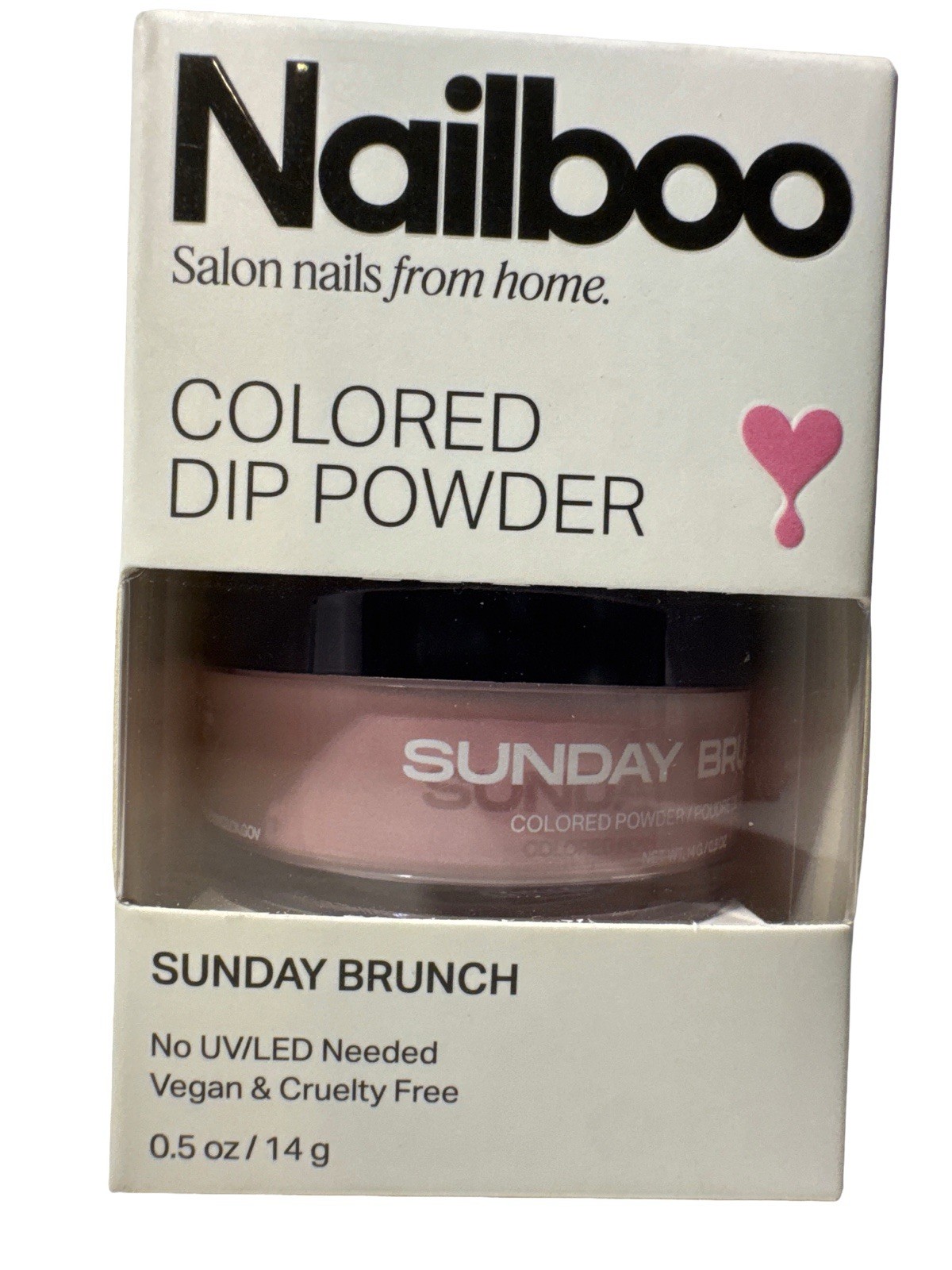 Nailboo Dip Powder Pink Shiny Sunday Brunch 0.5 oz 14 g PAO 36M