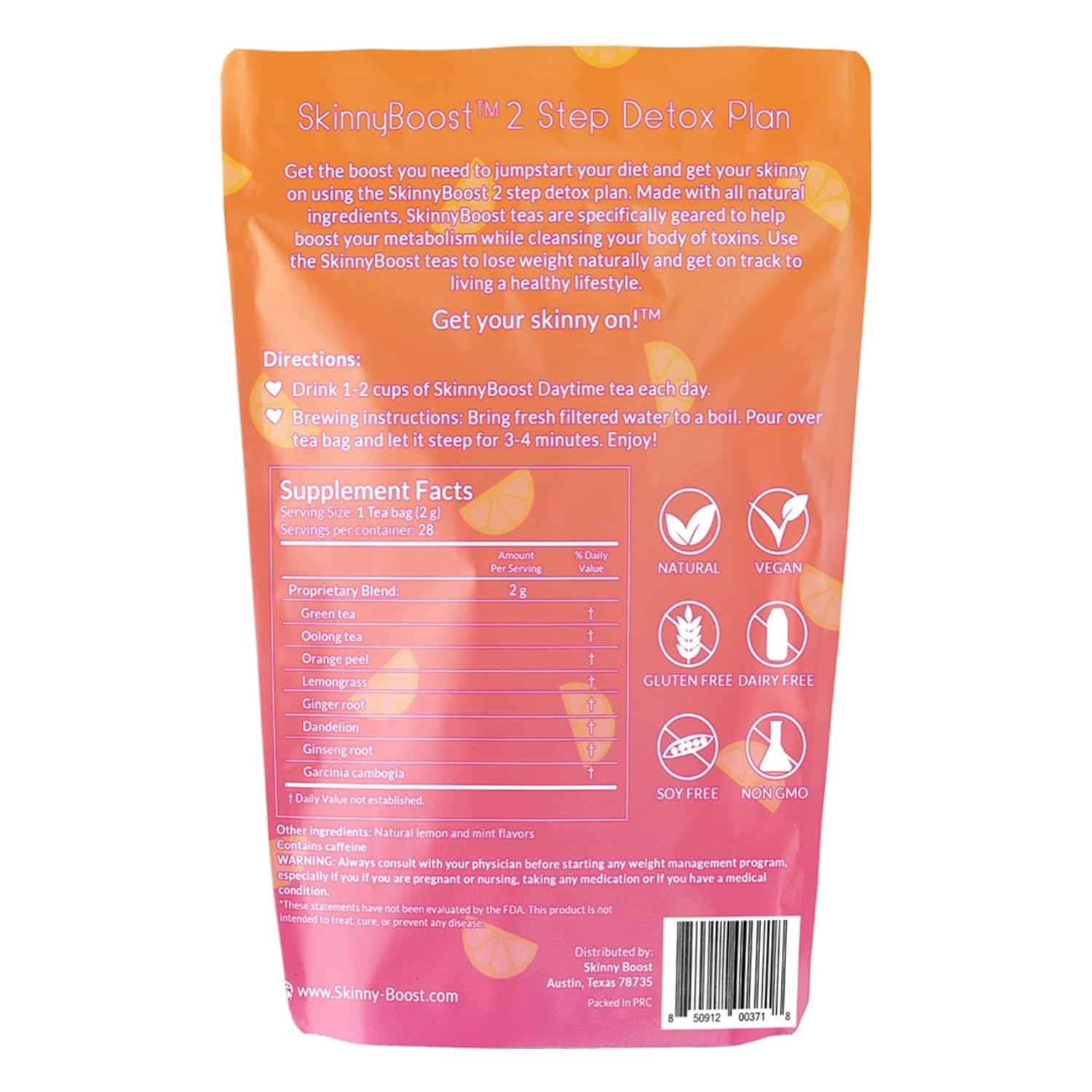 -Friendly 28-Day Detox Tea – Delicious Citrus Mint for Metabolism Boost