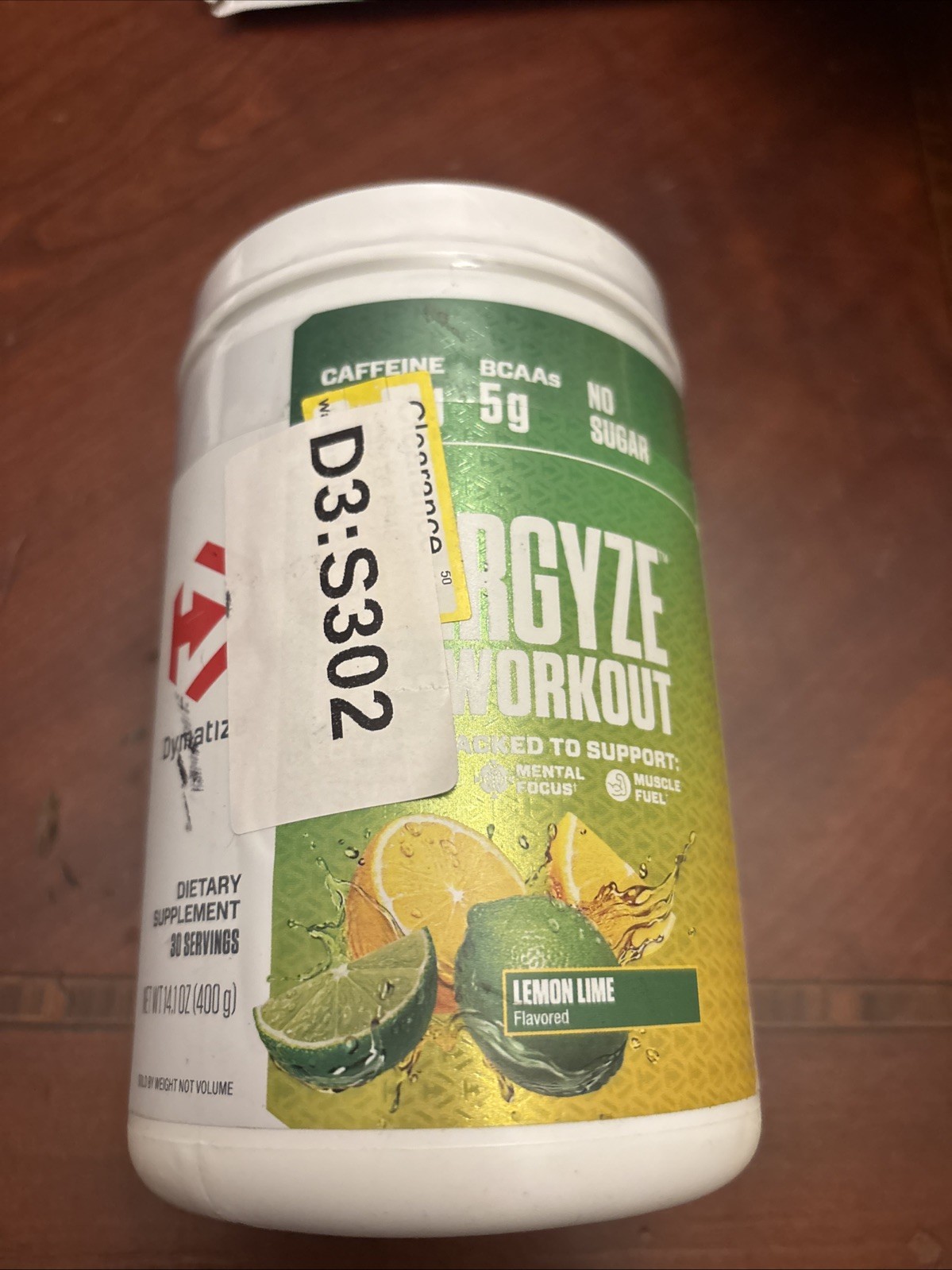 Dymatize Energyze Pre-Workout – Lemon Lime – 30 Servings – 14.1 oz