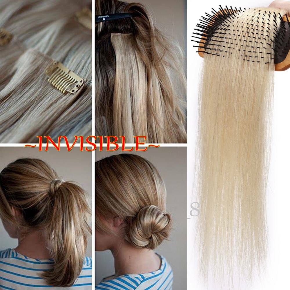 12″-24″ CLIP in Hair Extensions 100% Real Remy Human Hair Extensions Full Head O