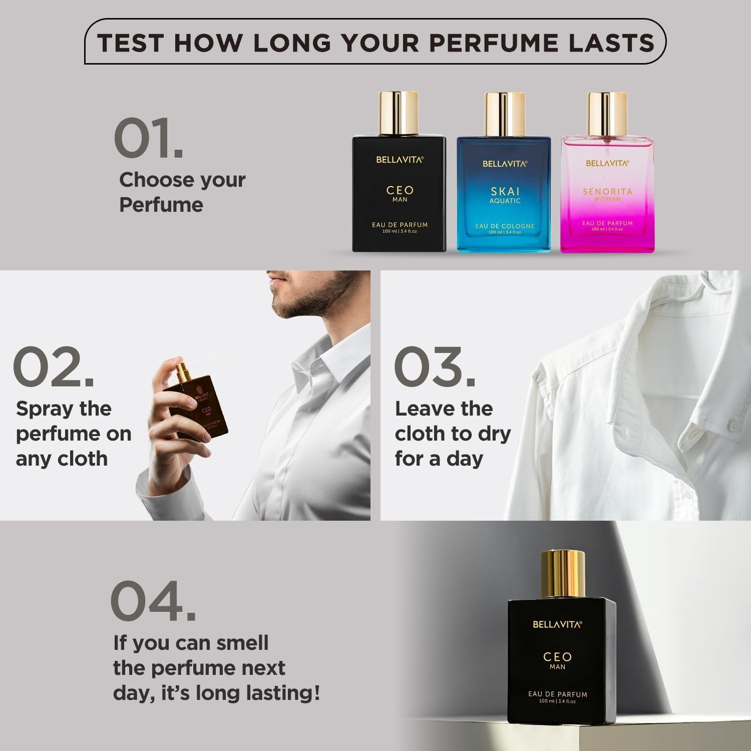 Bellavita Luxury CEO Man & Mens Gift Set Perfume Cologne for Men Combo| Long-Las