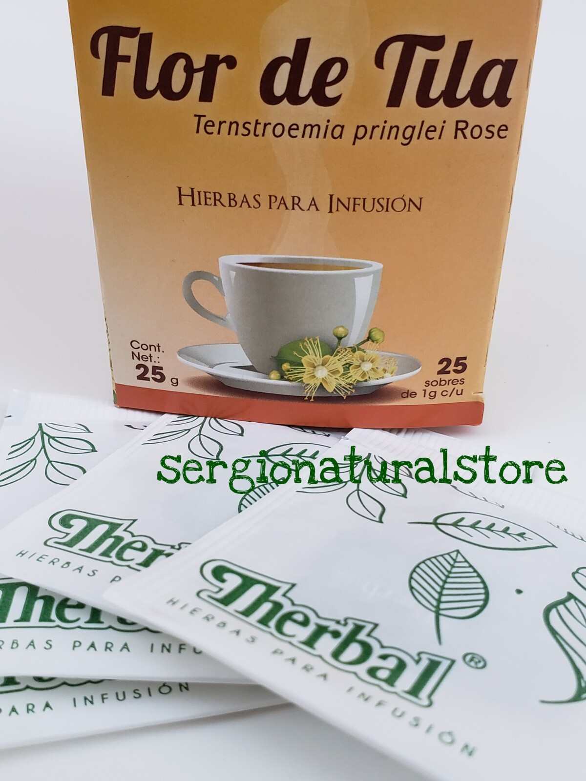 TE DE TILA LINDEN FLOWERS TEA 25 BAGS 0.03 oz Brand Therbal Made in Mexico