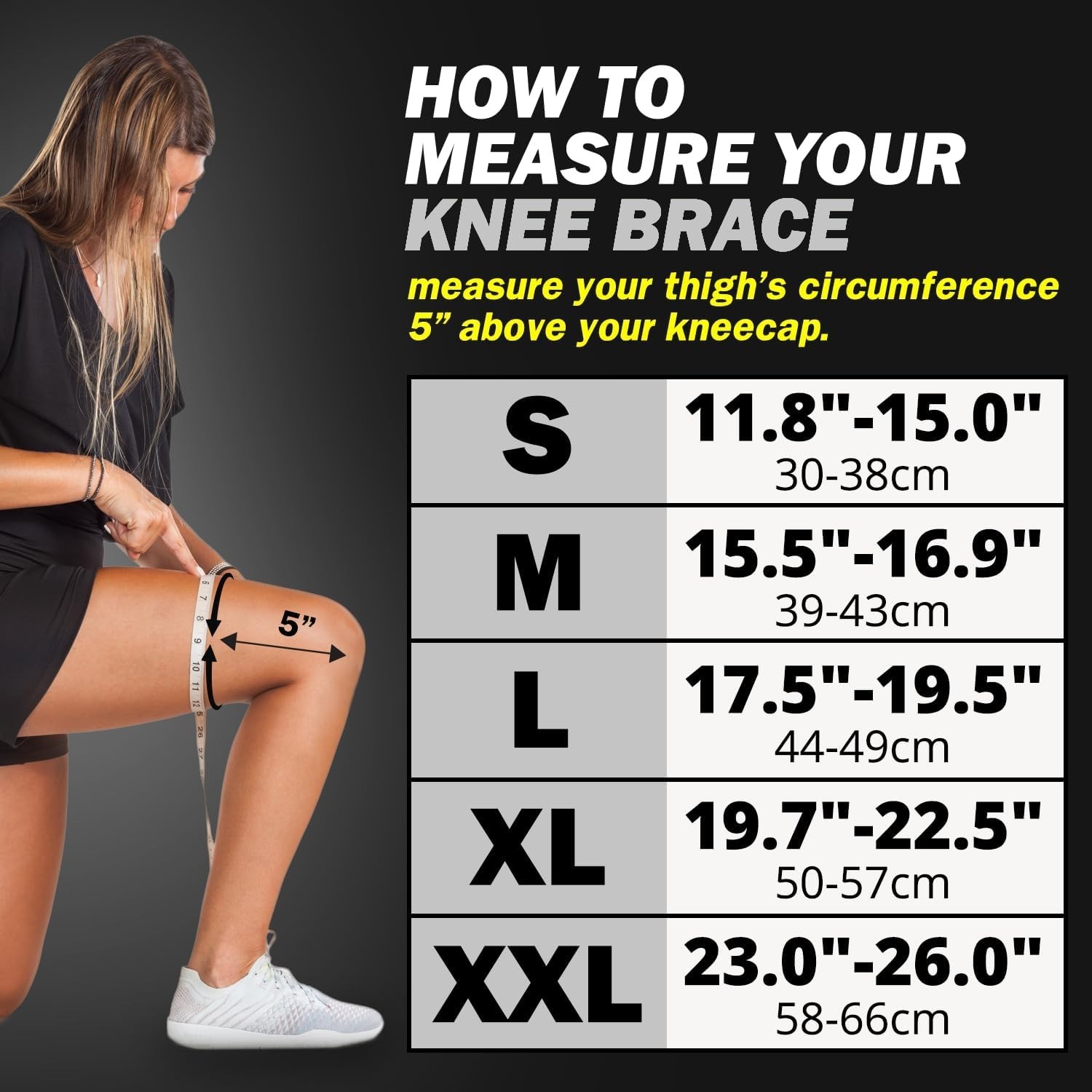 Stylish Knee Compression Sleeve for Men & Women – Ultimate Support, Size Large