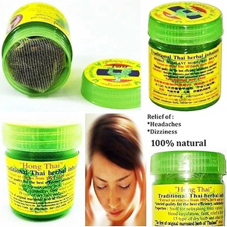 Thai Tradition Herbal Inhaler Dizziness Vertigo Cold Flu Relief