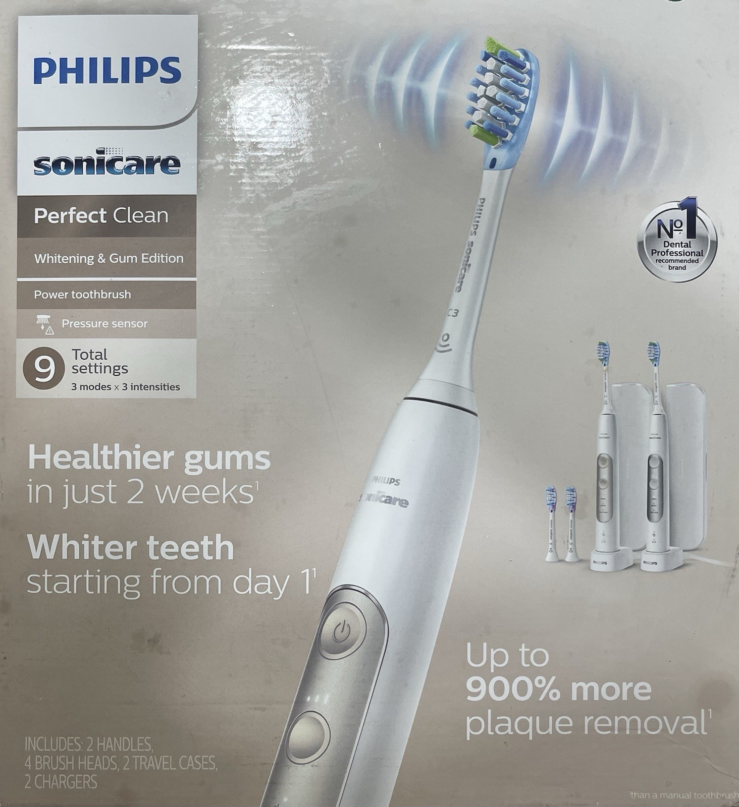 Philips Sonicare PerfectClean Electric Toothbrush HX751V+HX751V Y