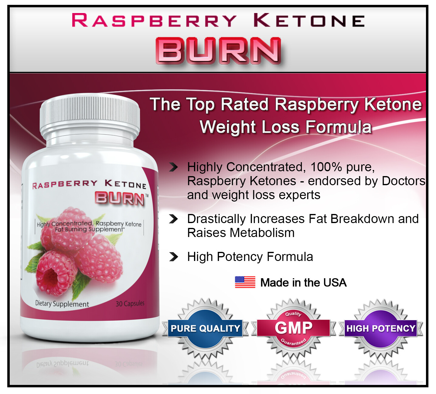 2/Raspberry Ketone BURN – BEST Ketones Fat Burning Supplement Natural Diet Pills