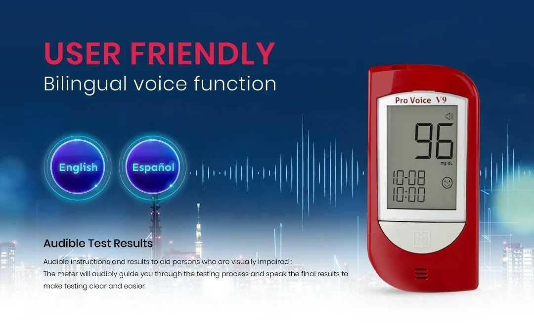 FORA Pro Voice V9 Diabetes Testing Kit for Accurate and Easy Monitoring Your …