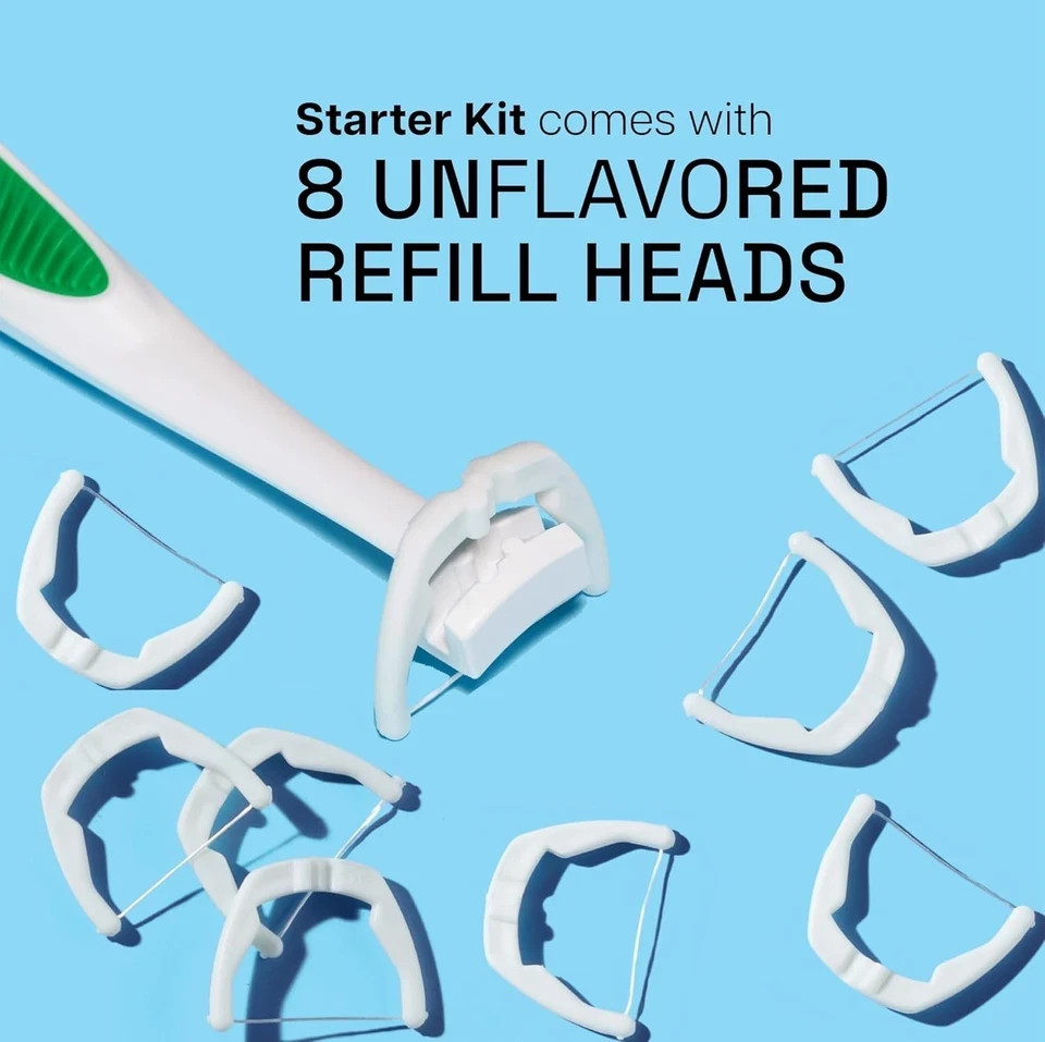 REACH Ultraclean Access Flosser Starter Kit, Unflavored, Plaque Remover for Teet