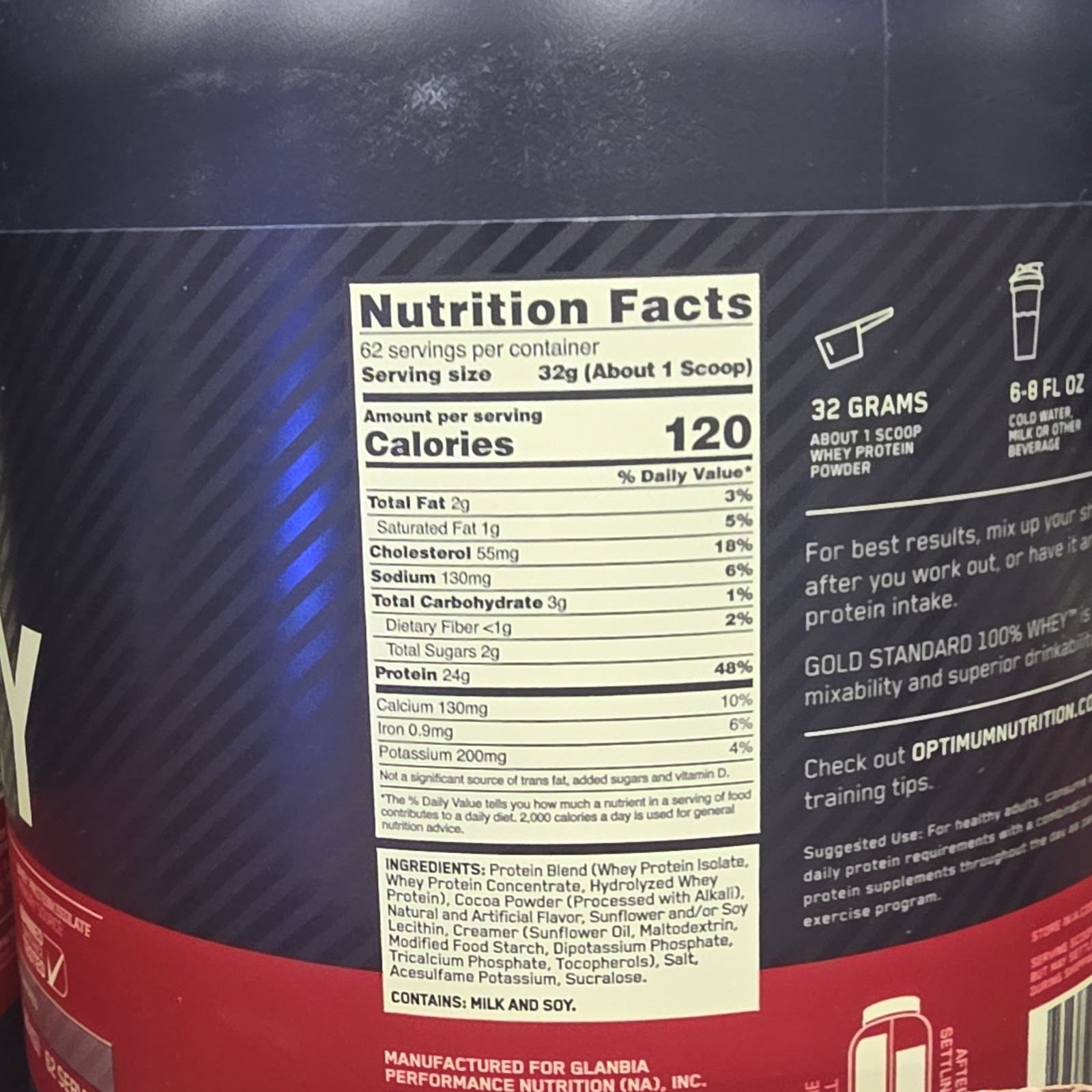 Optimum Nutrition Gold Standard 100% Whey Powder French Vanilla Creme 32g