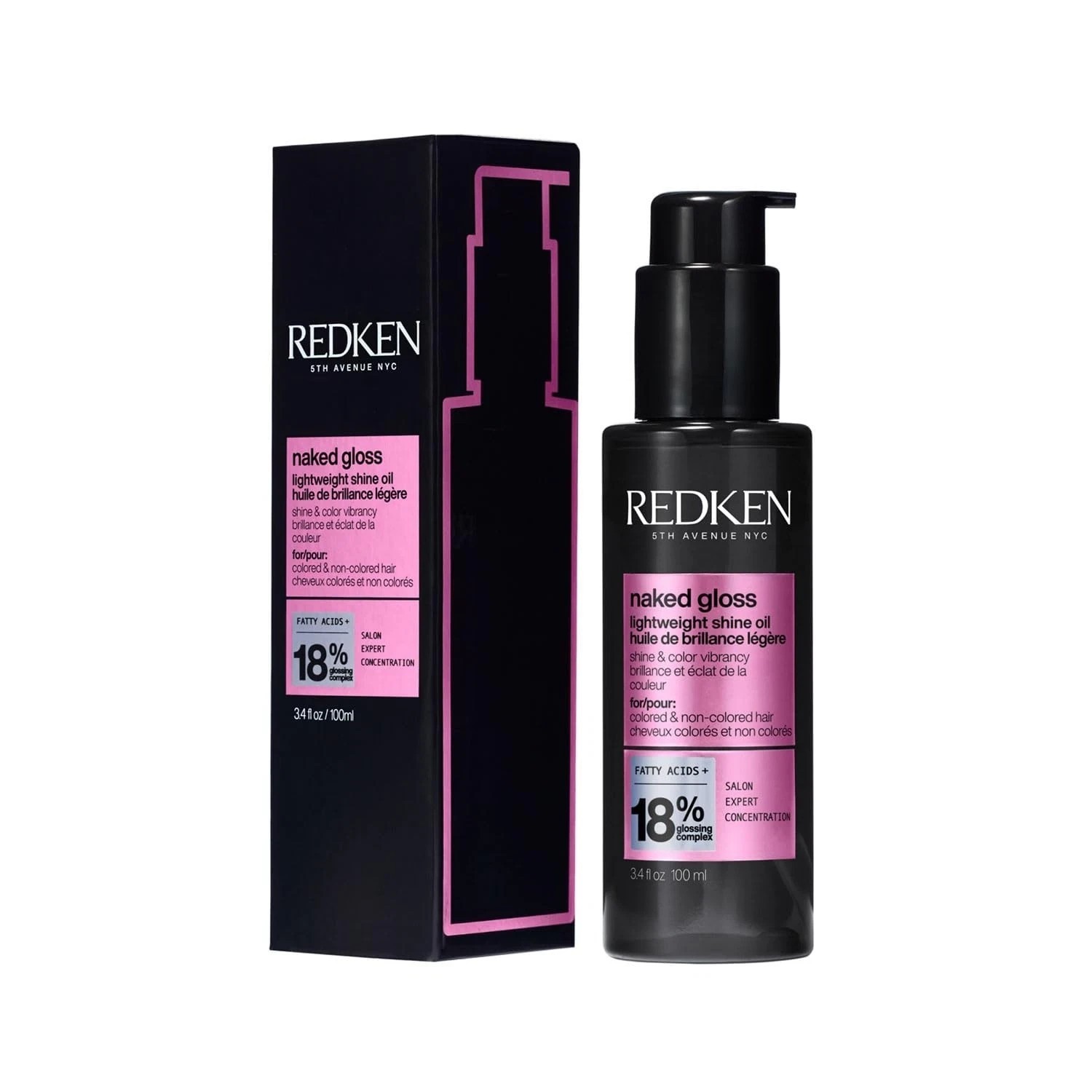 Redken Naked Gloss Lightweight Hair Serum, 100 ml | Provides Heat Protection