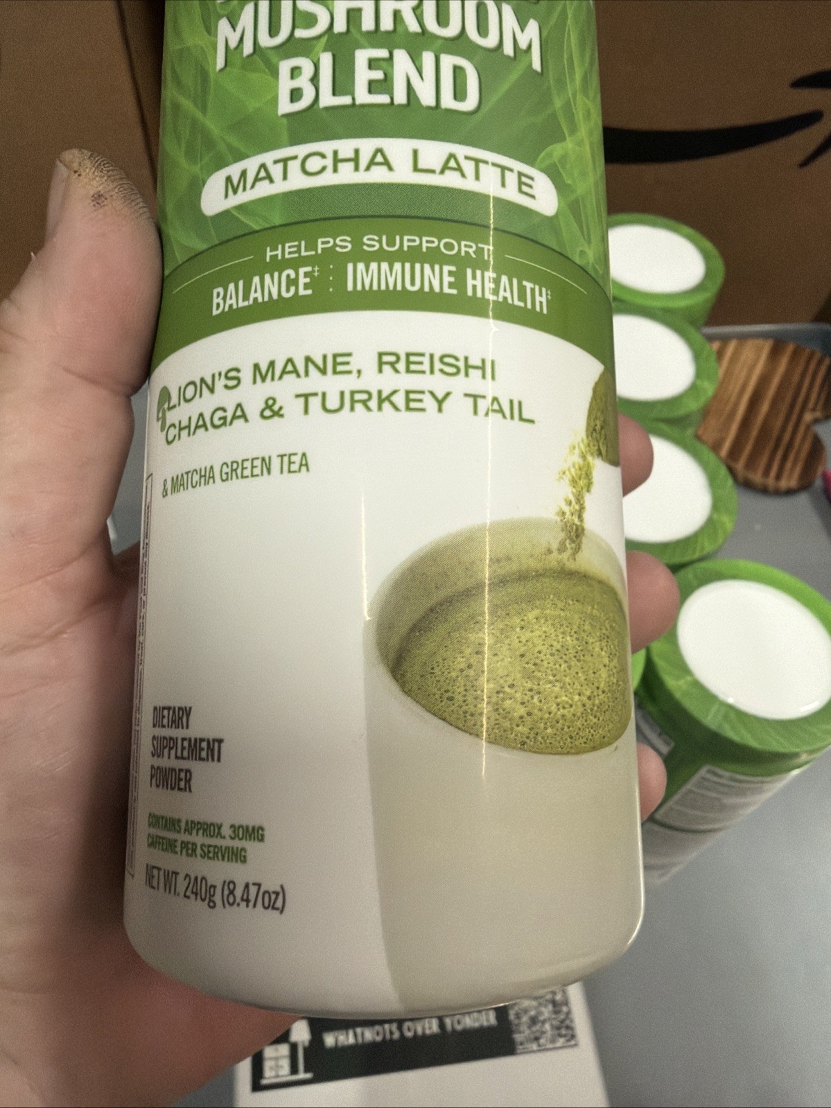Om Mushroom Superfood Matcha Latte Blend Mushroom Powder, 8.47 Ounce. 05/26