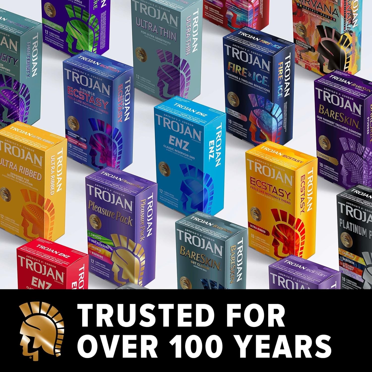 Trojan Magnum XL Lubricated Latex Condoms Extra Large Size 12 Count