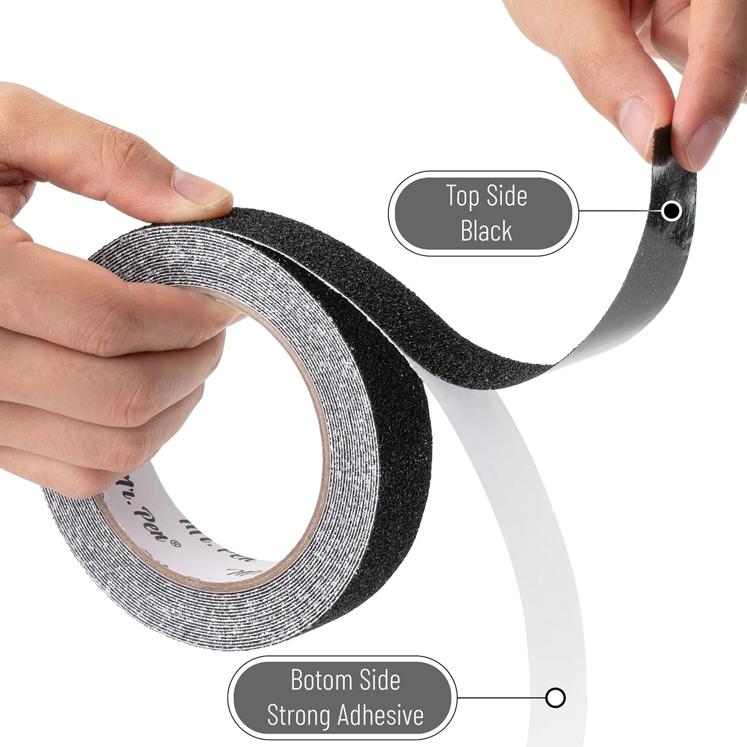High-Grit Black Non-Skid Tape, 1 Inch x 20 Feet – Perfect for Indoor/Outdoor Use