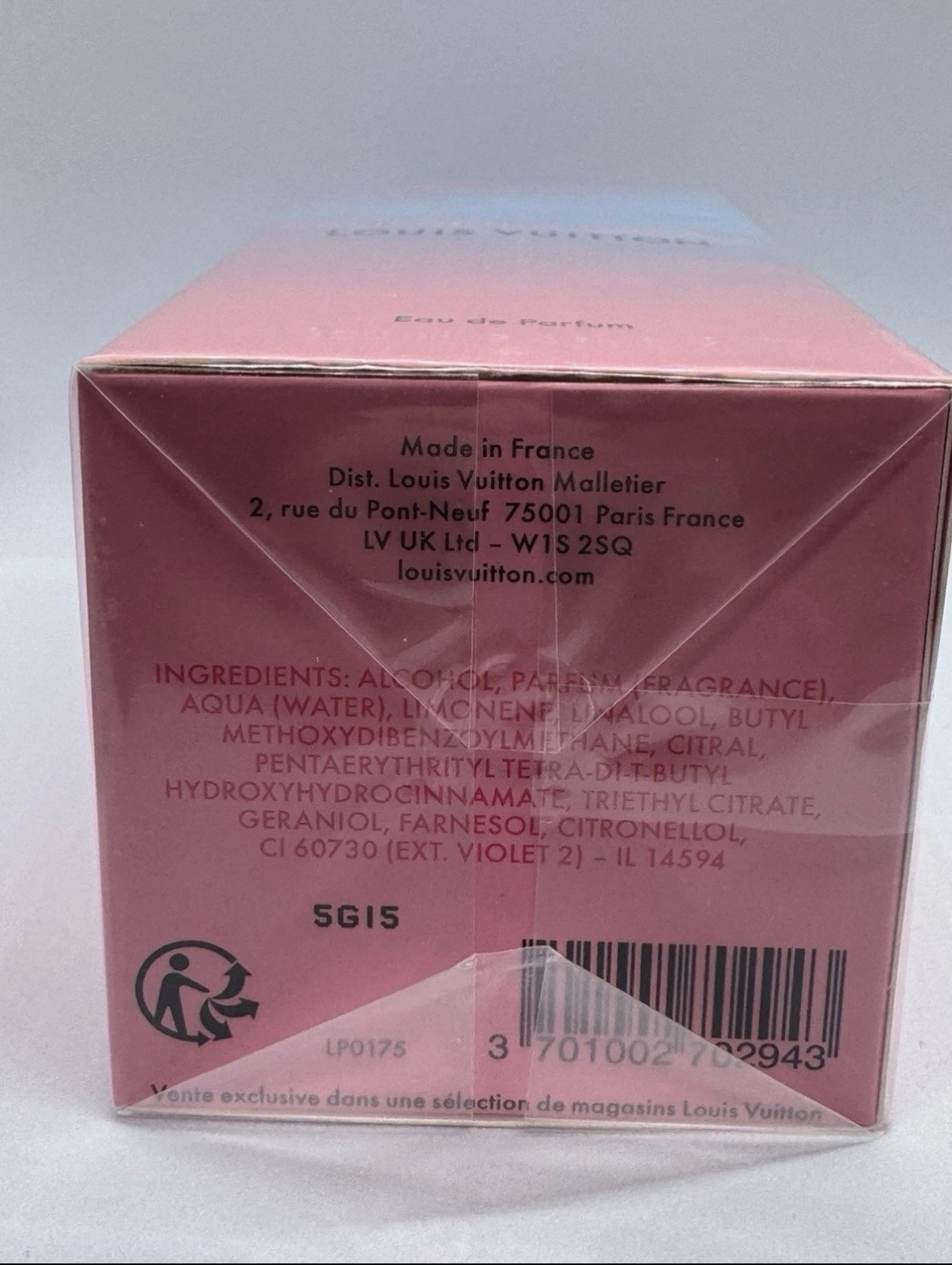 California Dream Louis Vuitton Cologne 3.4 fl oz 100 ML New Sealed Box Vintage