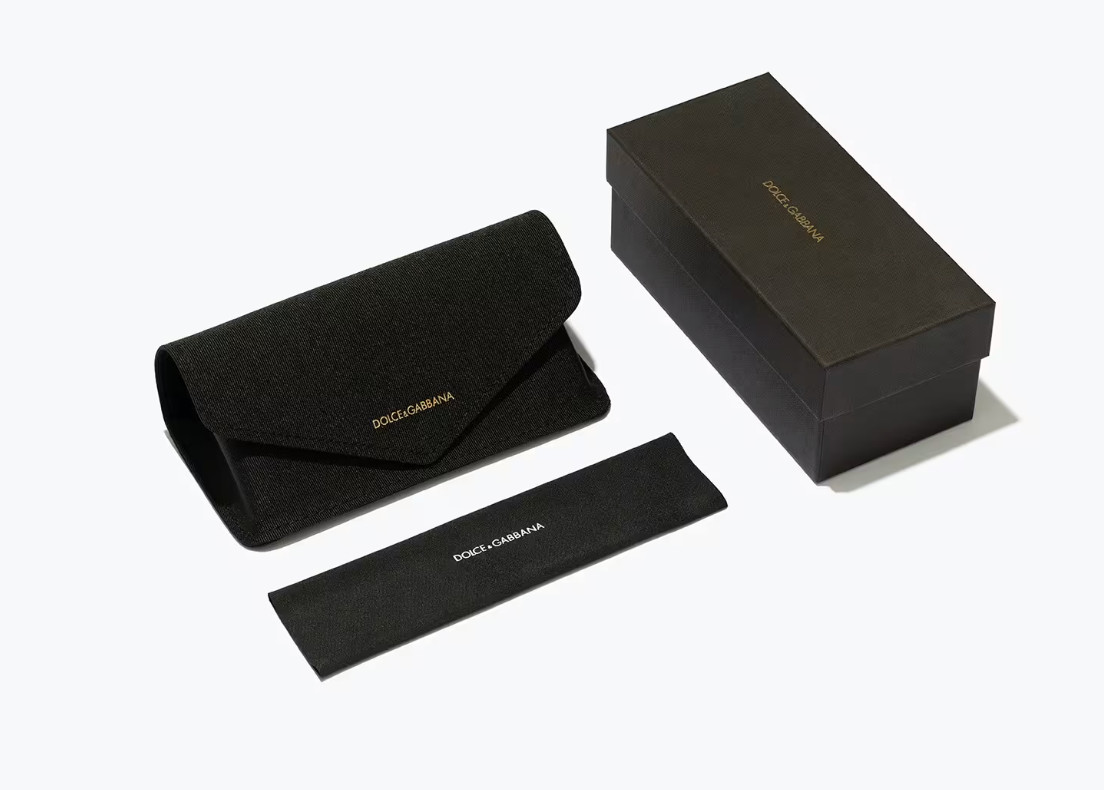 New DOLCE & GABBANA Eyeglasses DG 1360 02 57-13 145 Gold & Black Rimless Frames