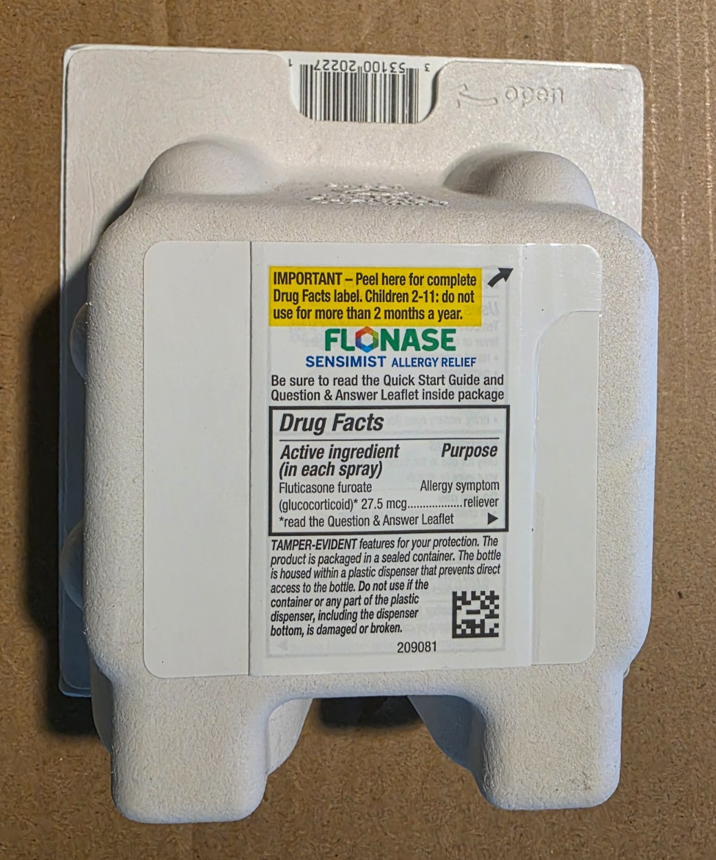 FLONASE SENSIMIST Spray Allergy Relief for Nose and Eyes Twin Pack 10/2028