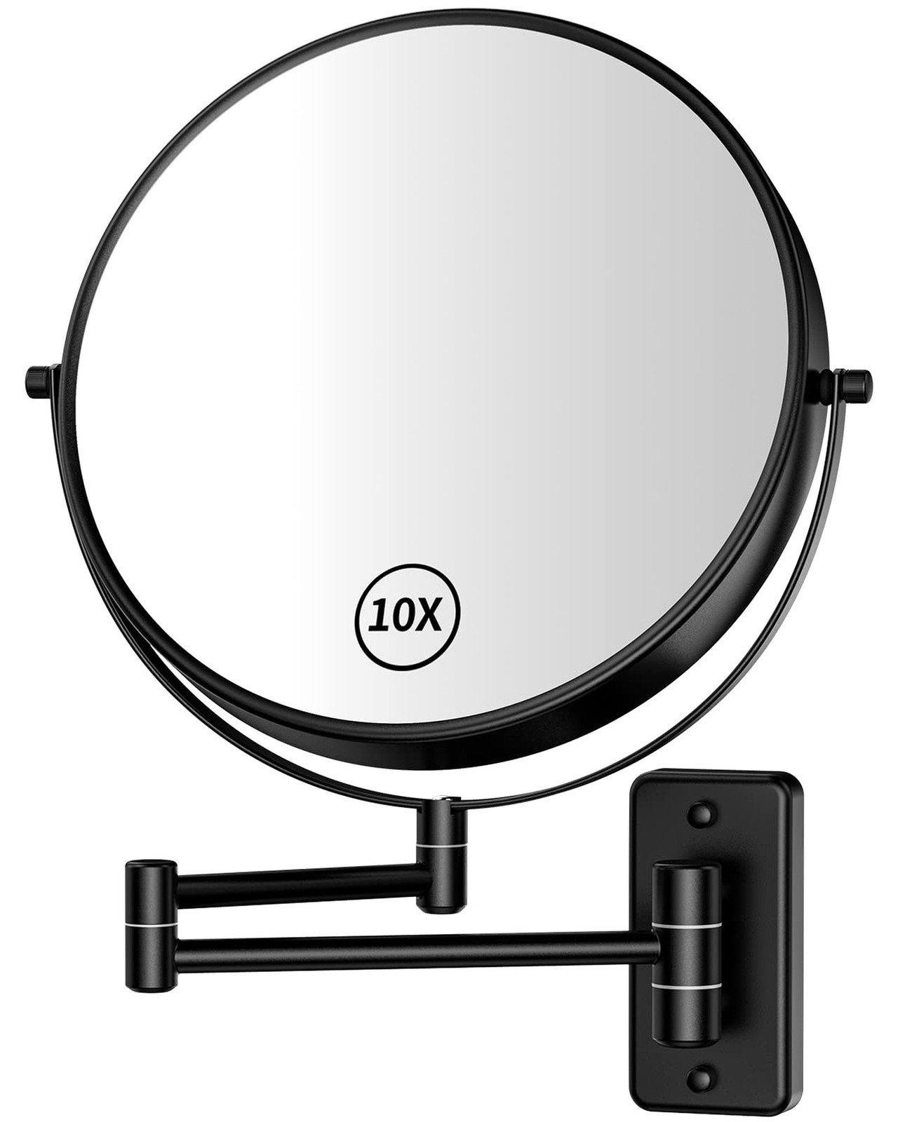 Gospire 9″ Large Size Wall Mount Magnifying Mirror, 1X/10X Magnification Doub…