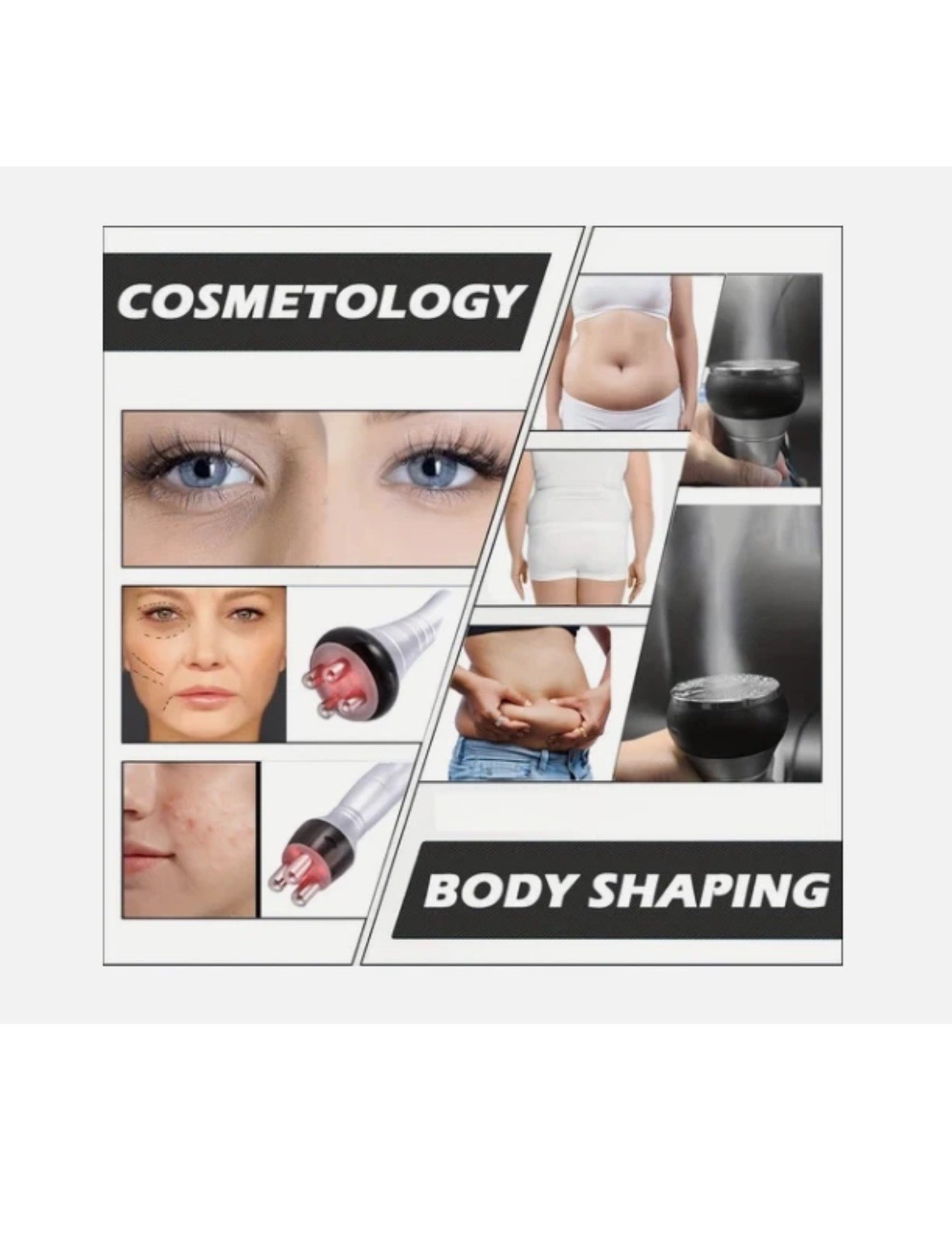 3-in-1 Beauty Massage Device Tools Body Facial Massager Slimming Instrument, USA