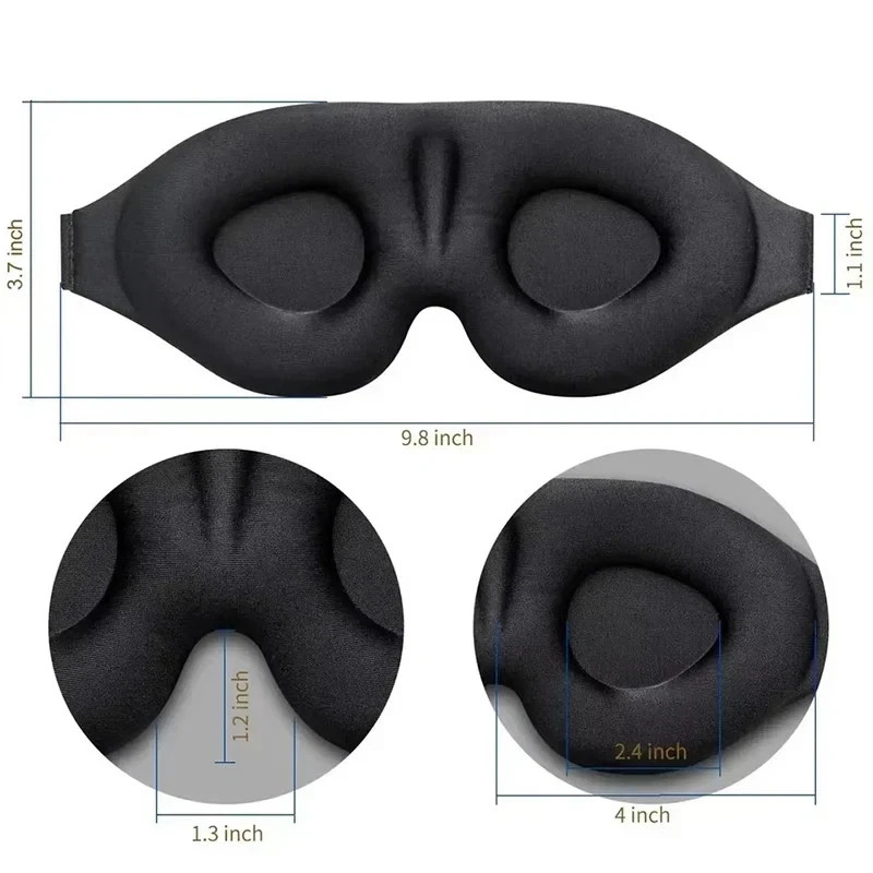 MZOO Luxury Sleep Eye Mask for Side Sleeper Men Women, Zero Eye Pressure 3D Mask