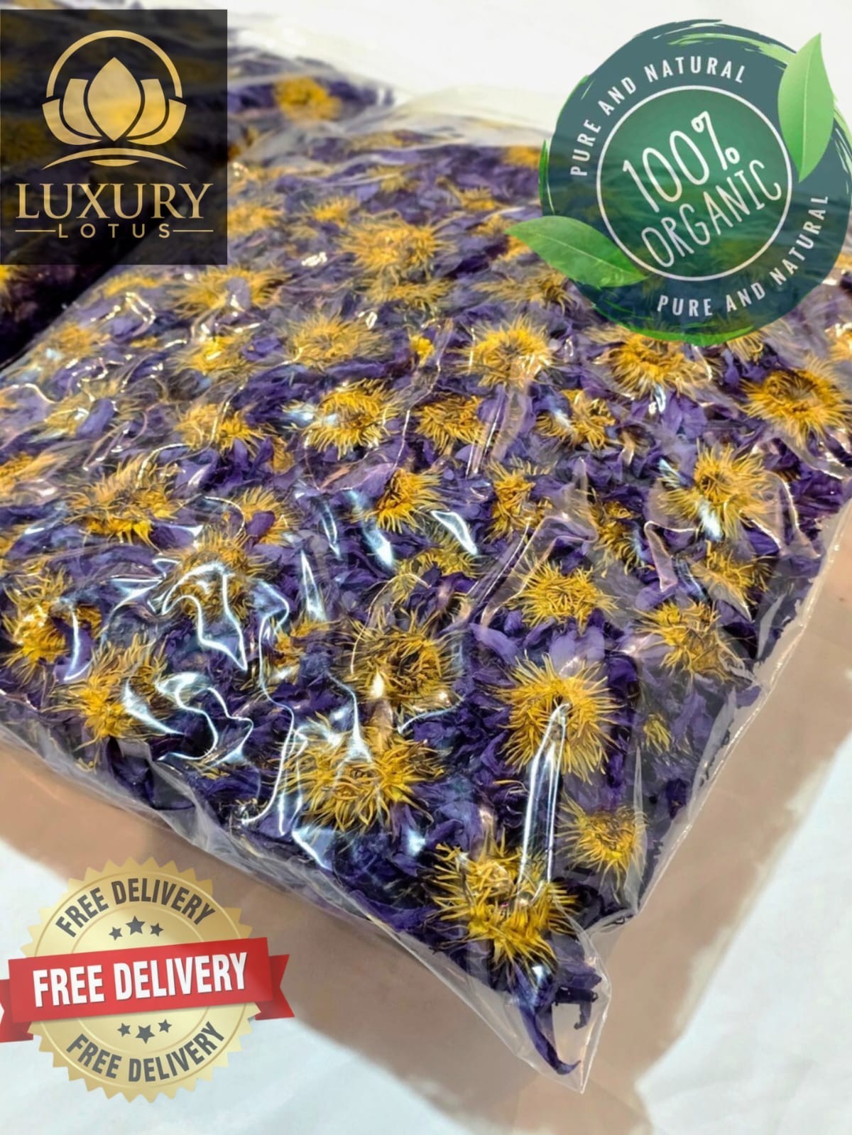 Blue Lotus |Nymphaea Caerulea| 100% Organic Herbal Hand Picked Pure Flowers Tea!