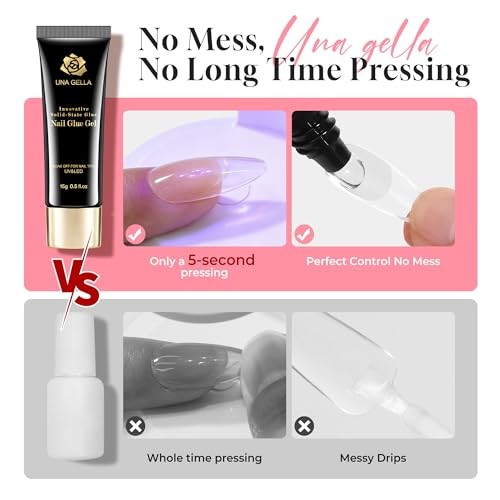 Solid Gel Nail Glue Strong 15g*2pcs Set U V/LED Nail Glue Gel Z-Uv Nail Gel