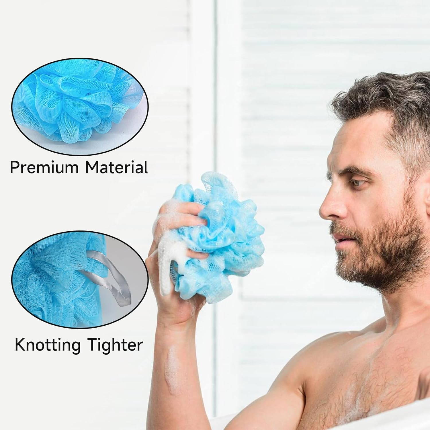 Luffa Loofah Sponge Shower Loofahs 50G Shower Bath Sponges Exfoliating Mesh Pouf