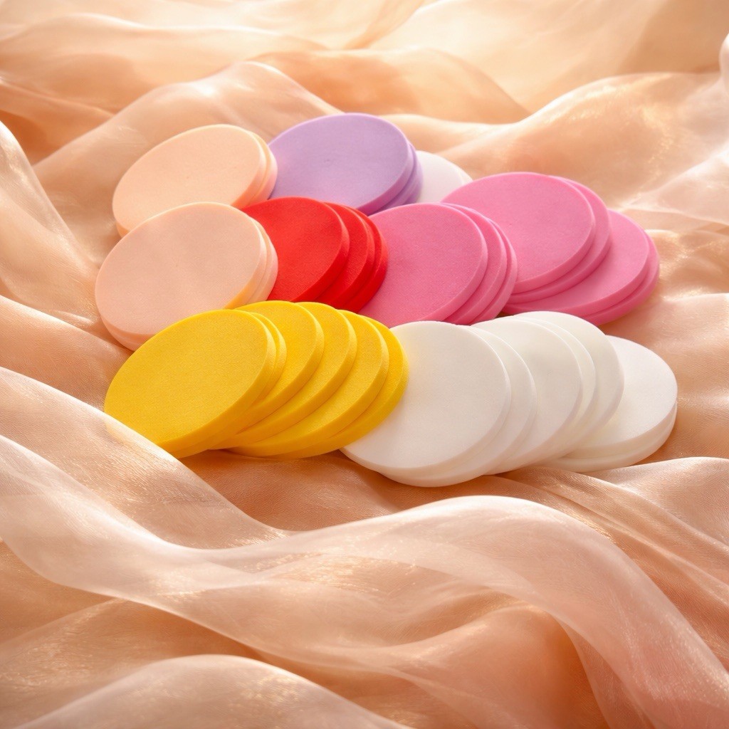 Bazic Beauty 20pc Assorted Reusable Makeup Sponges, Multicolor Round/Square