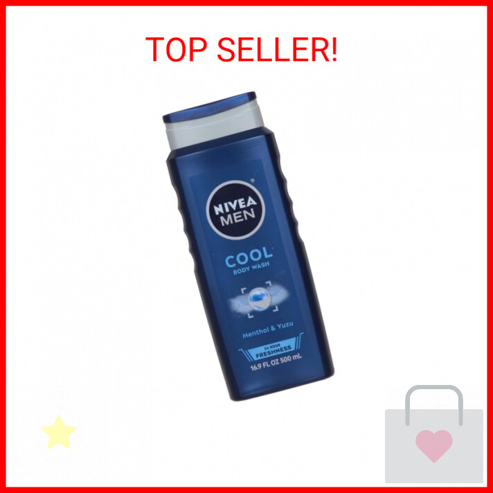NIVEA Men Body Wash, Cool Icy Menthol, 16.9 Fl Oz (Pack of 1)