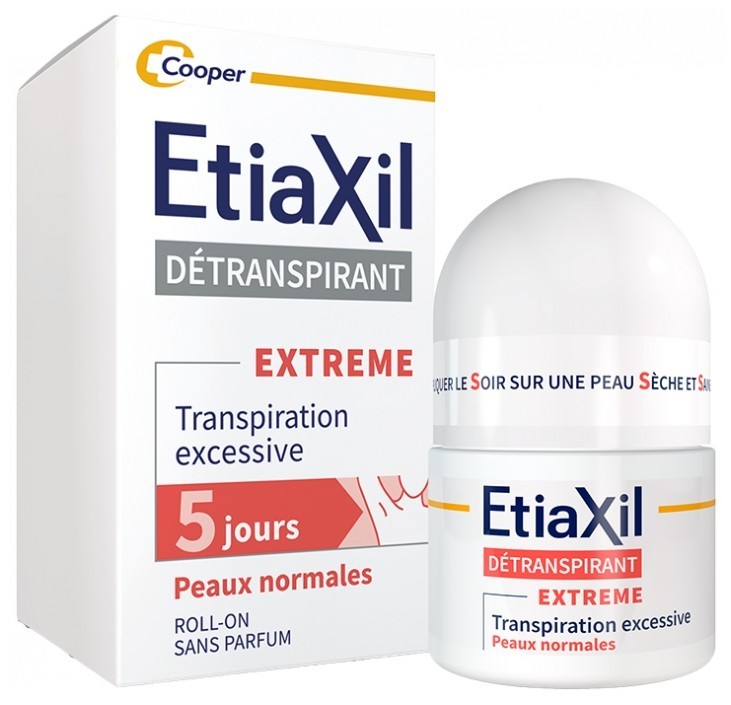 ETIAXIL Extreme 5 Days Antiperspirant Roll-on 15ml Armpits Normal Skin