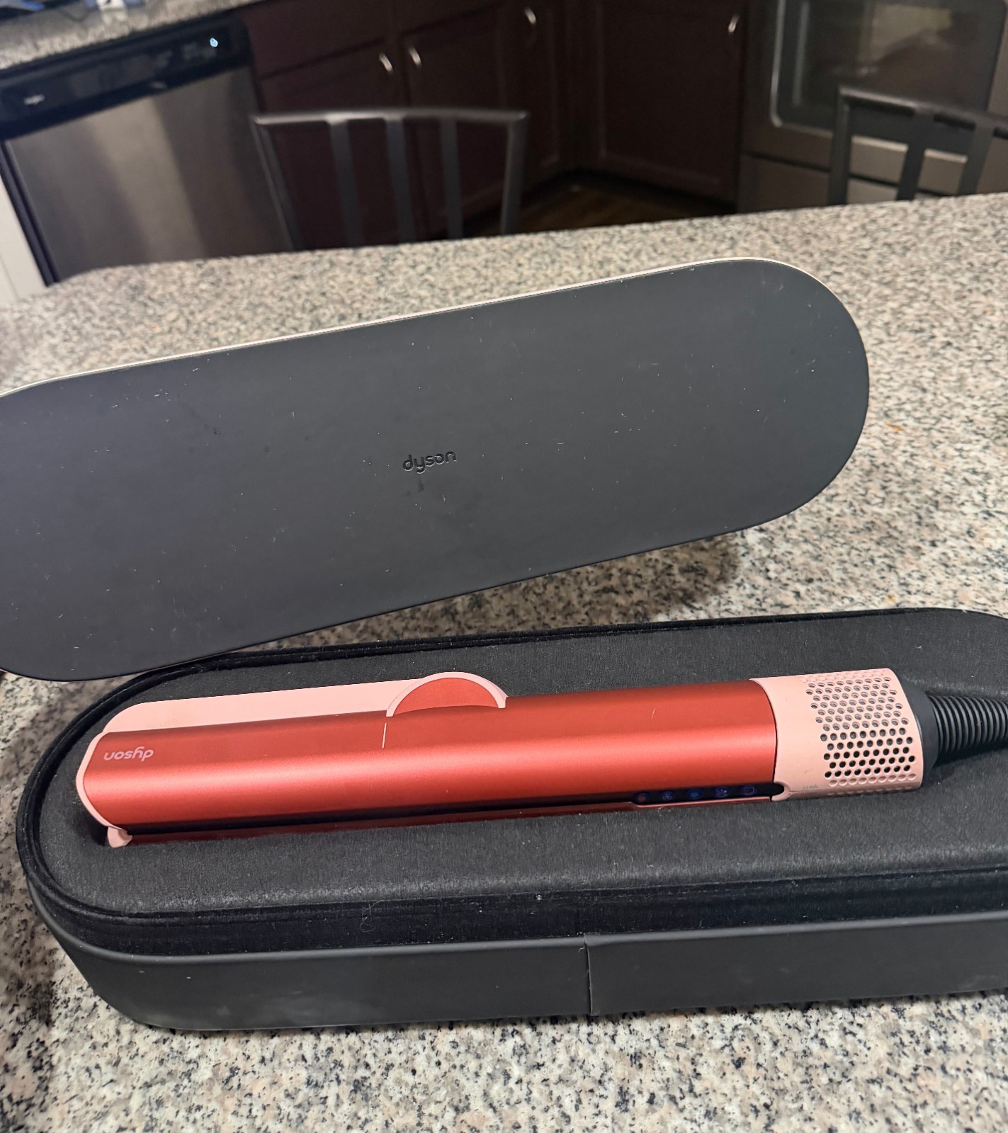 Dyson Airstrait Wet-to-Dry Straightener Adjustable Heat, Strawberry Bronze, Case