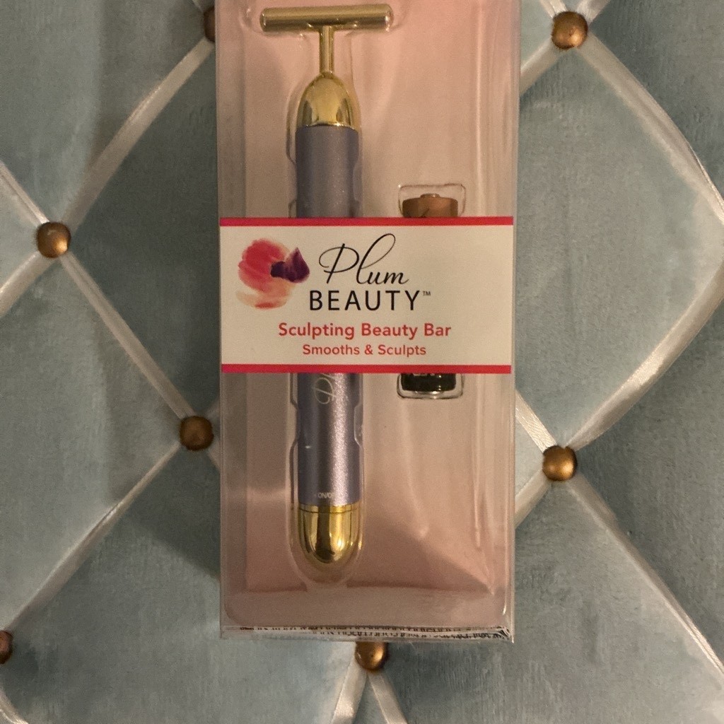 Plum Beauty PURPLE Sculpting Beauty Bar Face Massager with Battery