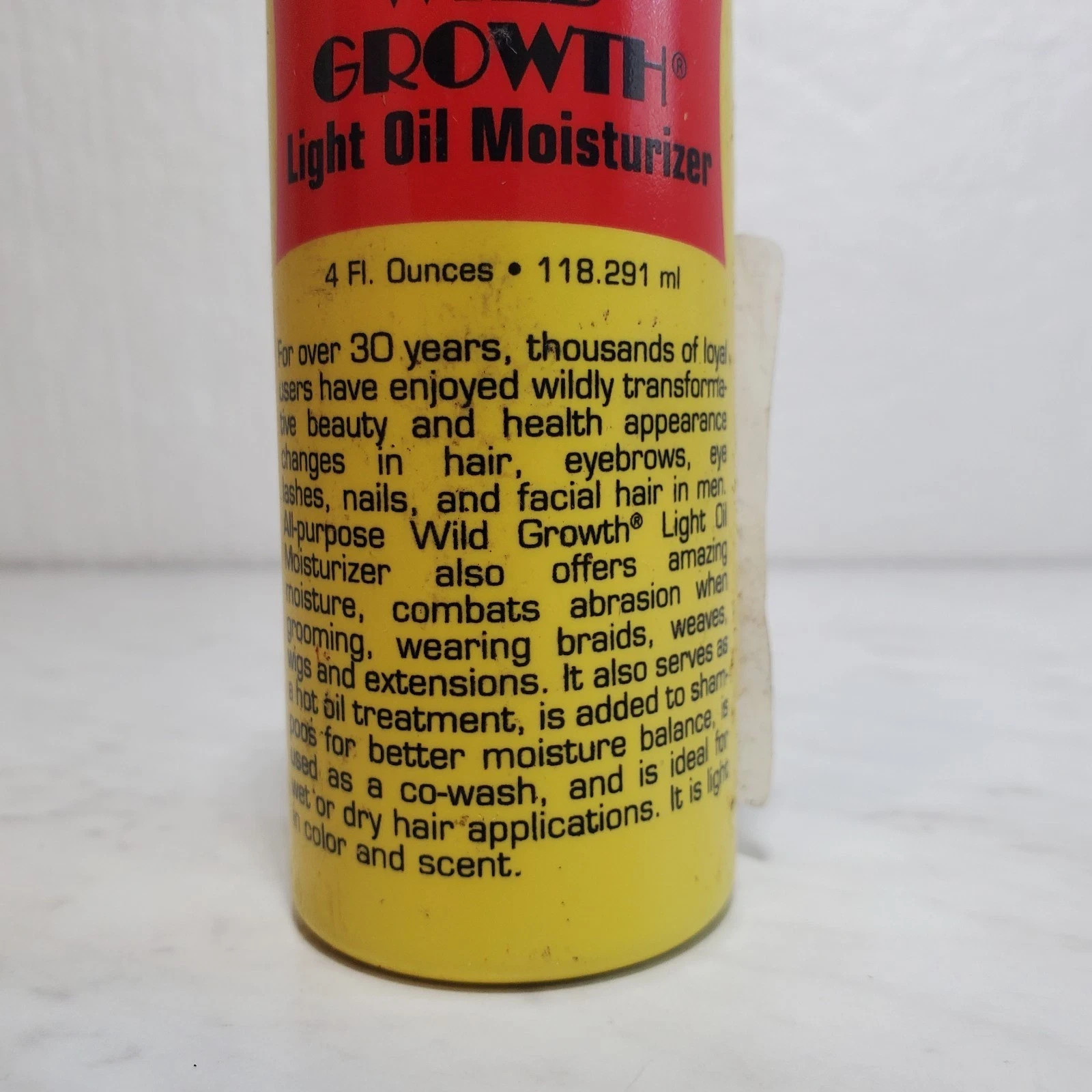 Wild Growth Light Oil Moisturizer Hair Oil Bottle 4 fl oz w/ FREE Shipping