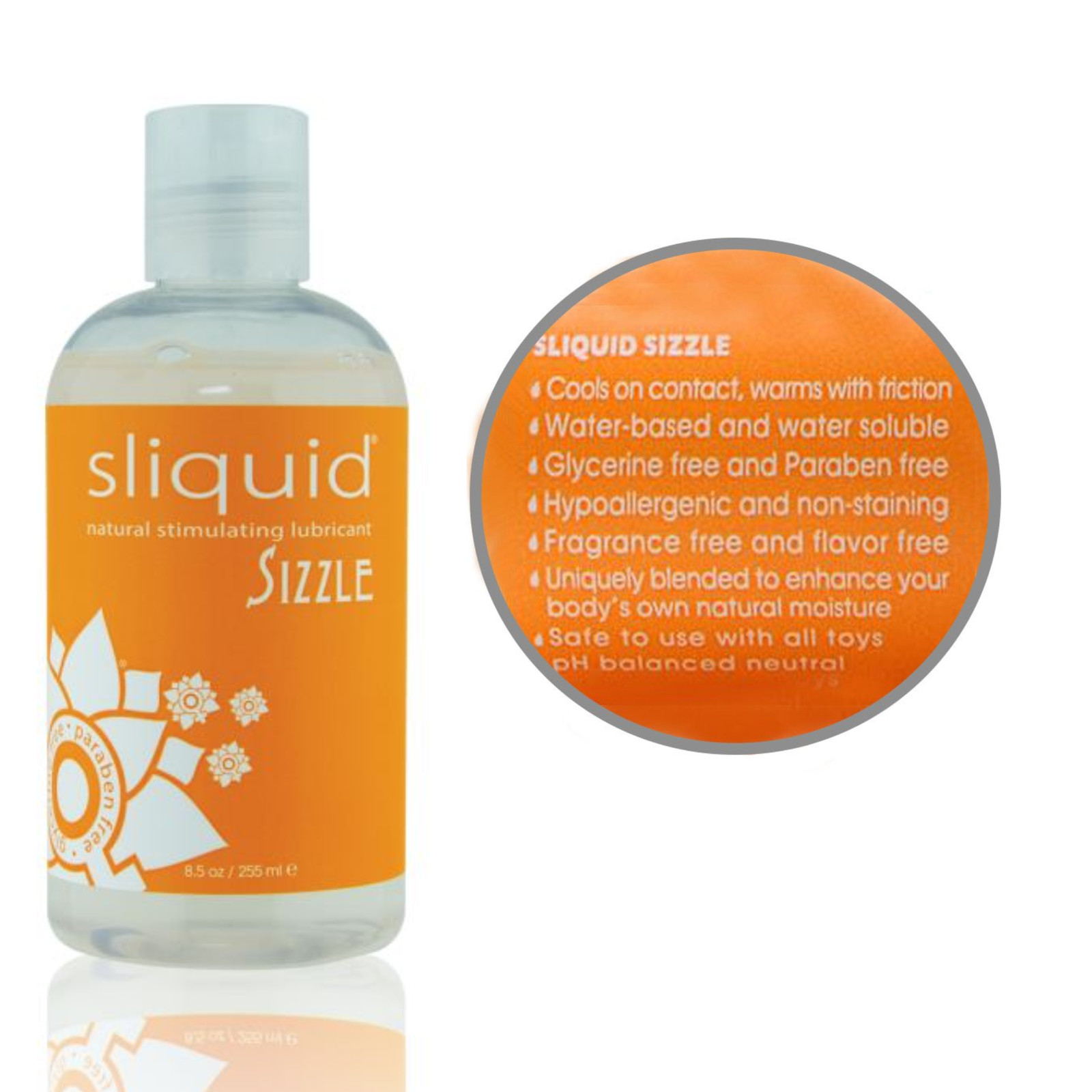 Sizzle Natural Stimulating Lubricant Water-Based Warming Wih Cooling Effect Lube