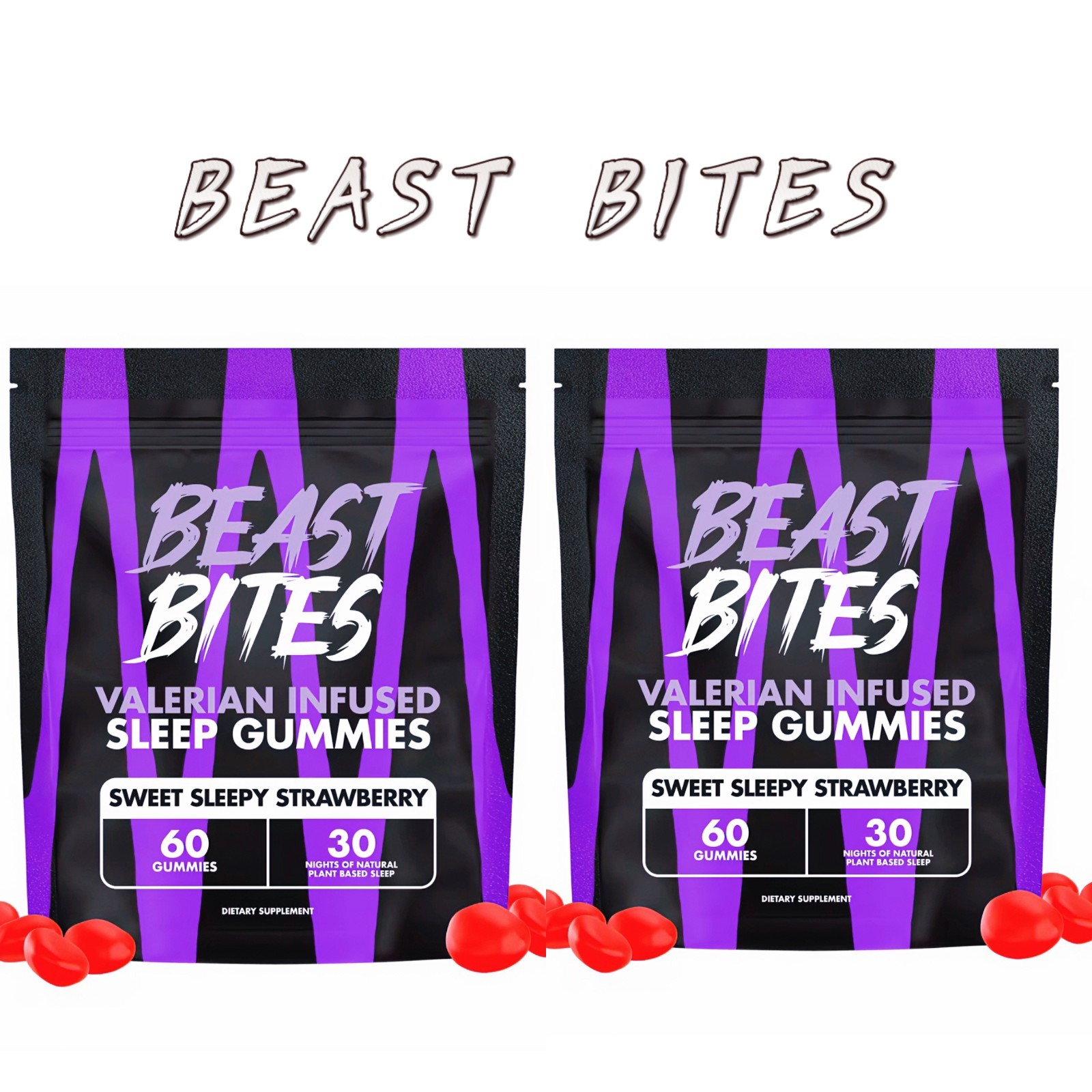 Valerian Infused Sleep and Nighttime Recovery Gummies – Beast Bites