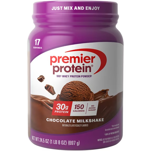 Premier Protein Chocolate Whey Powder 30g Protein 24.5oz 1.5lb