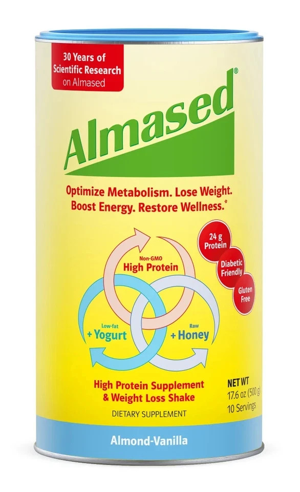 Almased Weight loss & Metabolic Health Supplement Vanilla 17.6 oz, 3 Pack