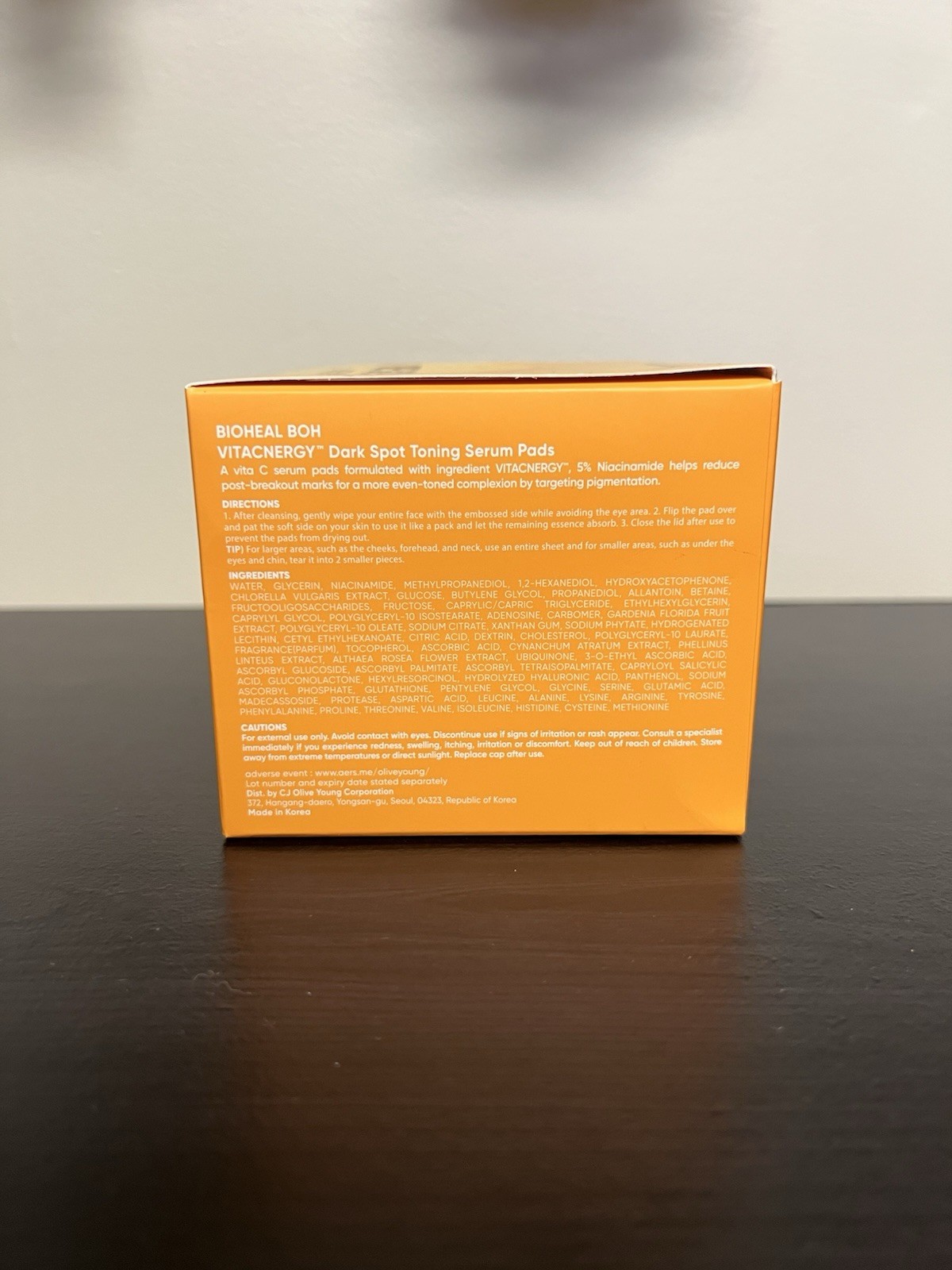 BIOHEAL BOH VITACNERGY Niacinamide Serum Pads Dark Spots Brightening Face 70 pcs