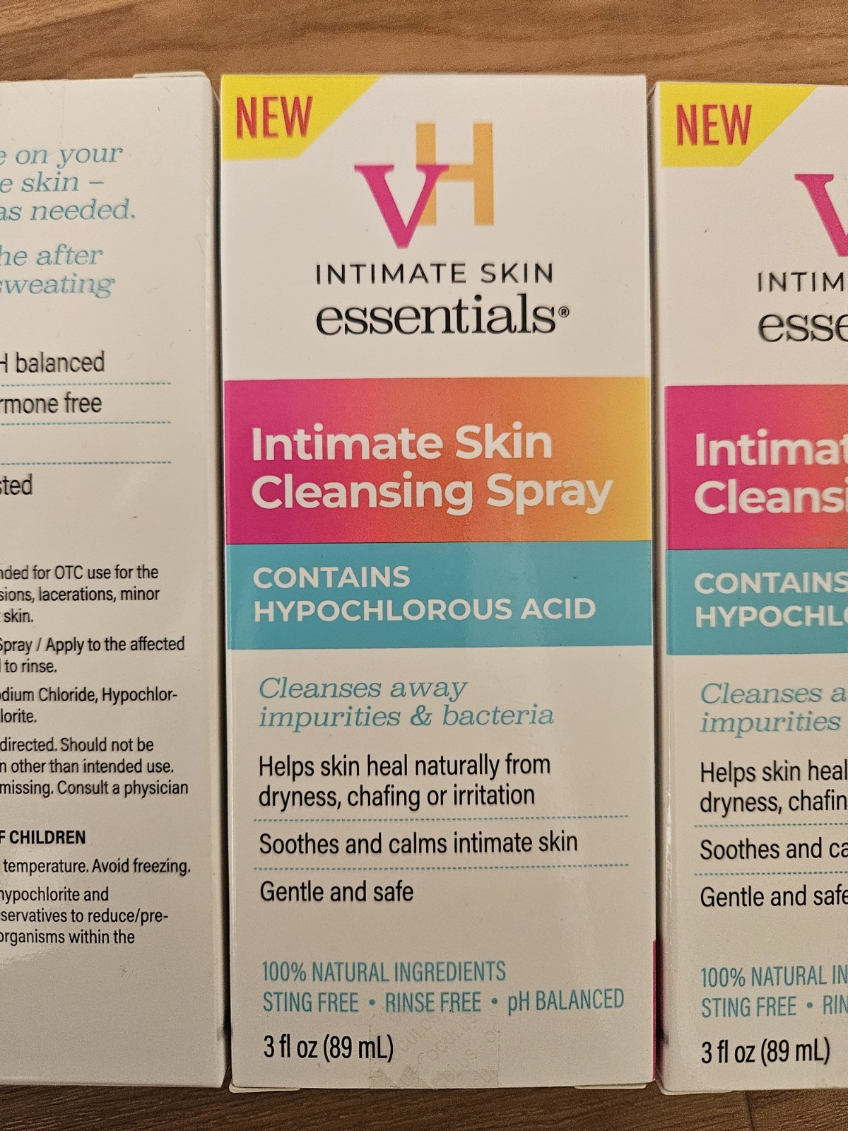 4x vH essentials Intimate Skin Cleansing Vaginal Soothing Spray – 3 fl oz