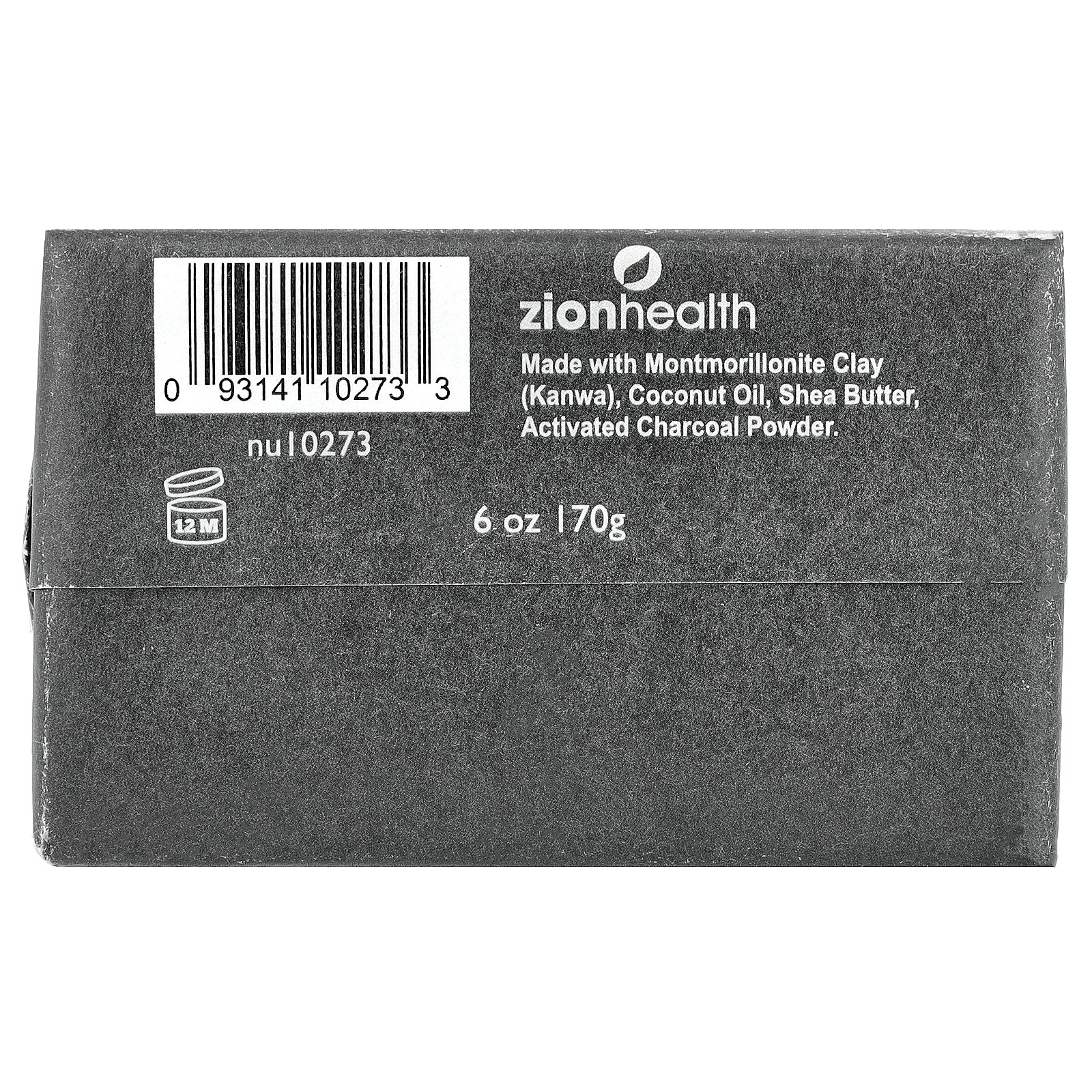 Ancient Clay Bar Soap, Activated Charcoal, 6 oz (170 g)
