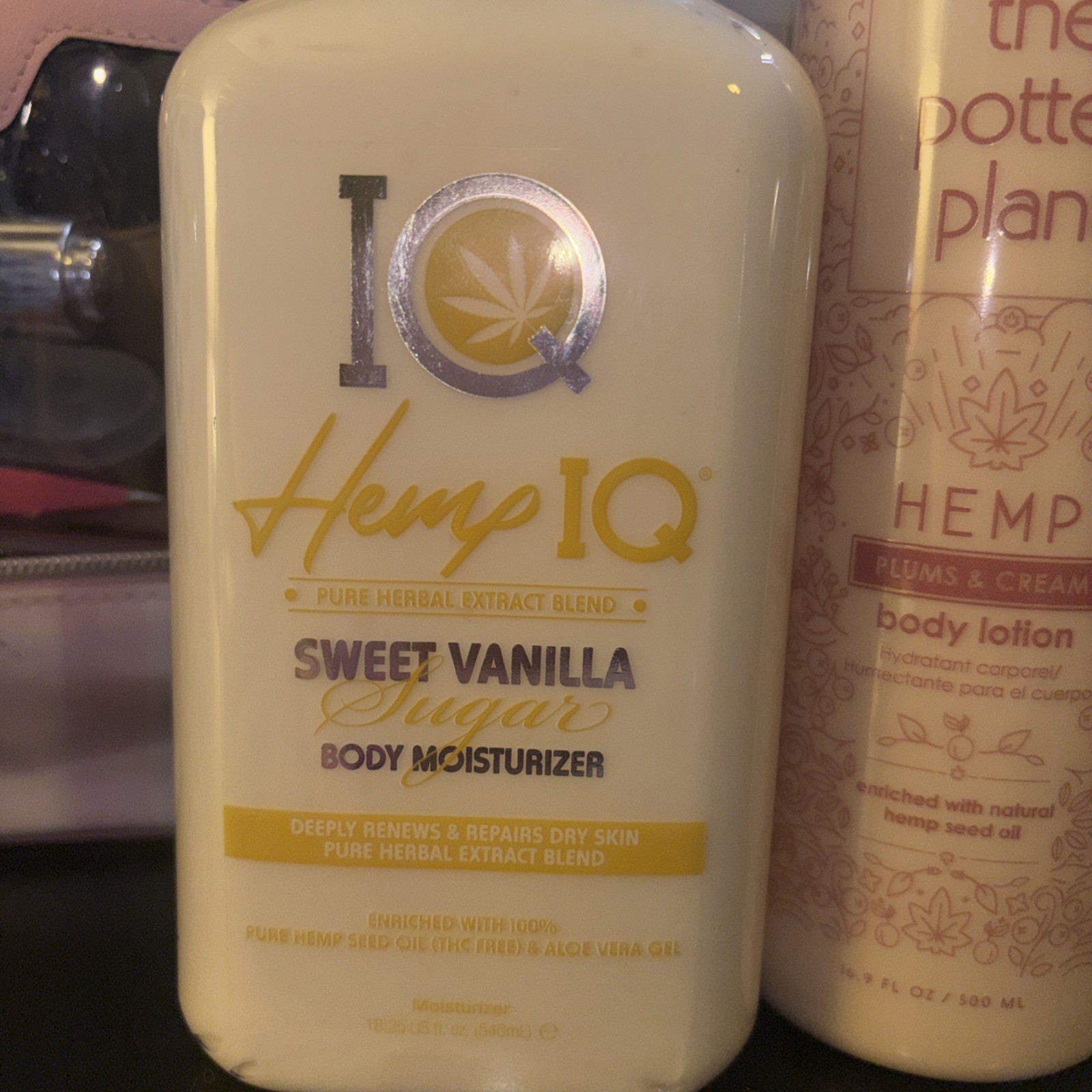 THE POTTED PLANT HEMP & IQ HEMP MOISTURIZERS FULL BODY LOTION VANILLA PLUM LILY