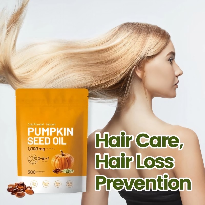 Pumpkin Seed Oil 1000mg Saw Palmetto 300 Softgels Prostate Hair