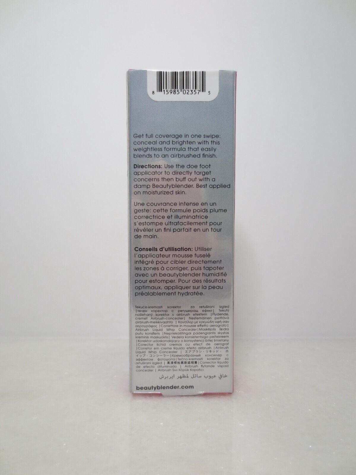 BEAUTY BLENDER BOUNCE AIRBRUSH LIQUID CONCEALER 4.70C DEEP EBONY 0.27OZ BOXED