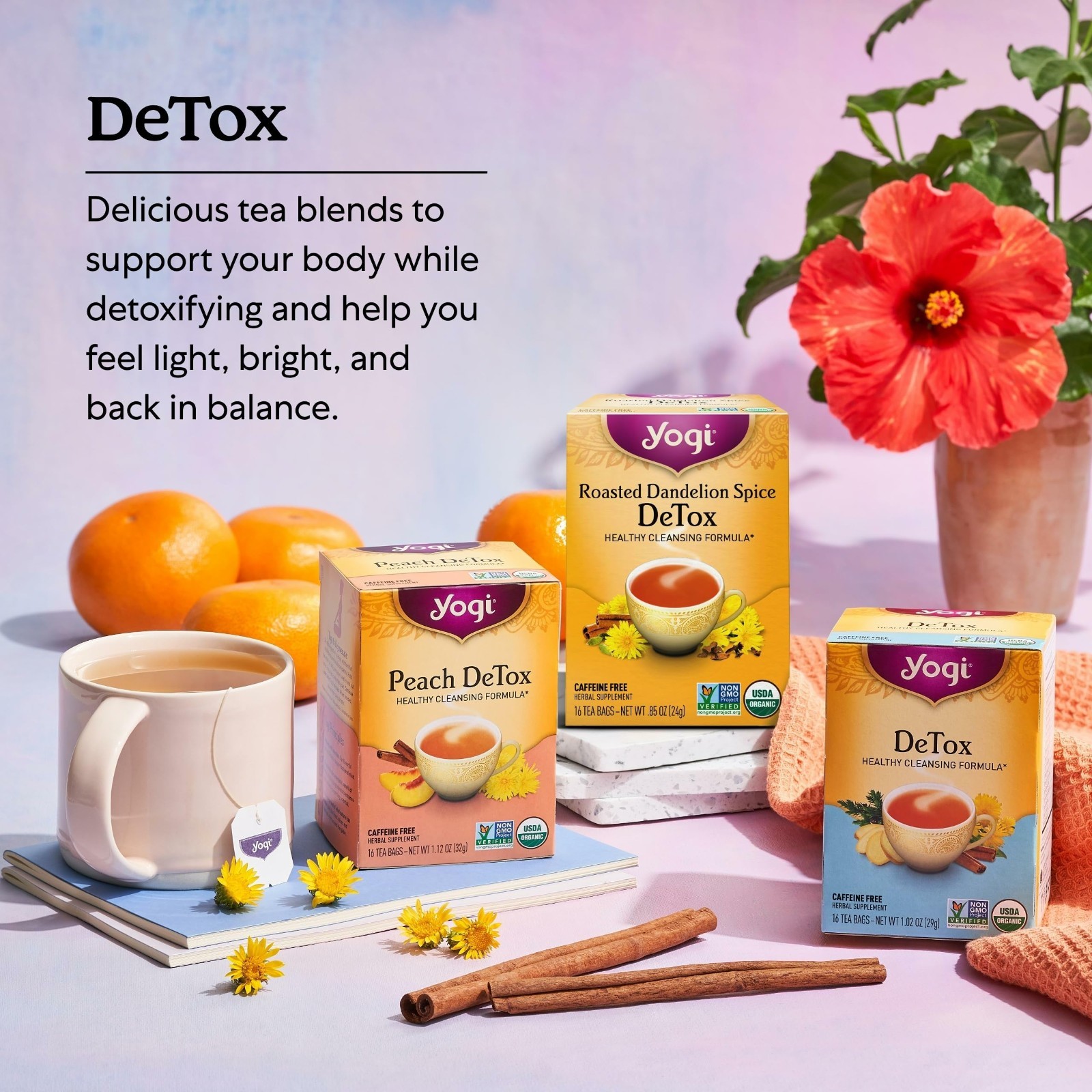 Organic Detox Tea – 64 Bags Total – Supports Digestion & Circulation, Burdock, G